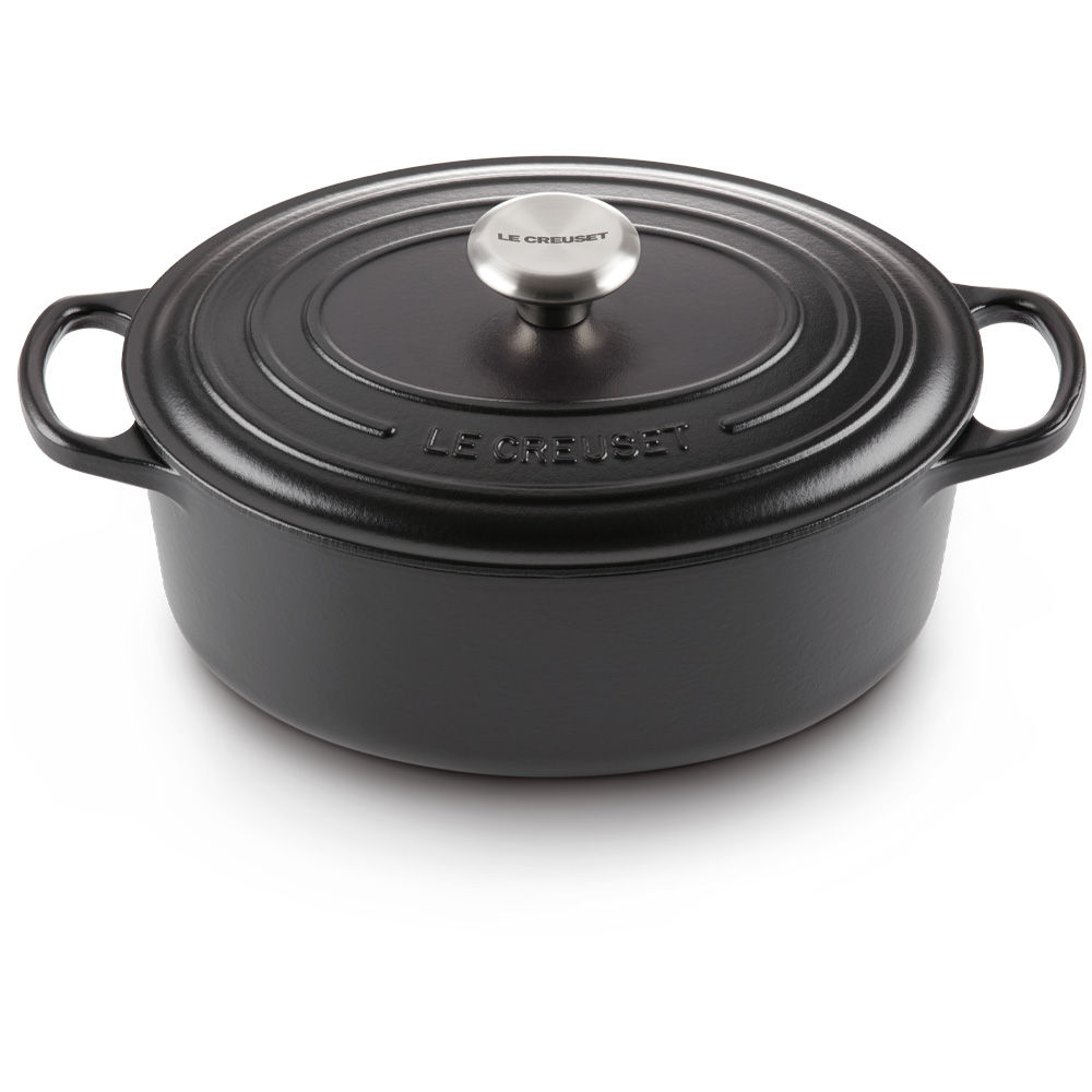 Le Creuset Braeter Signature  oval  29 cm  schwarz Pfannen & Toepfe