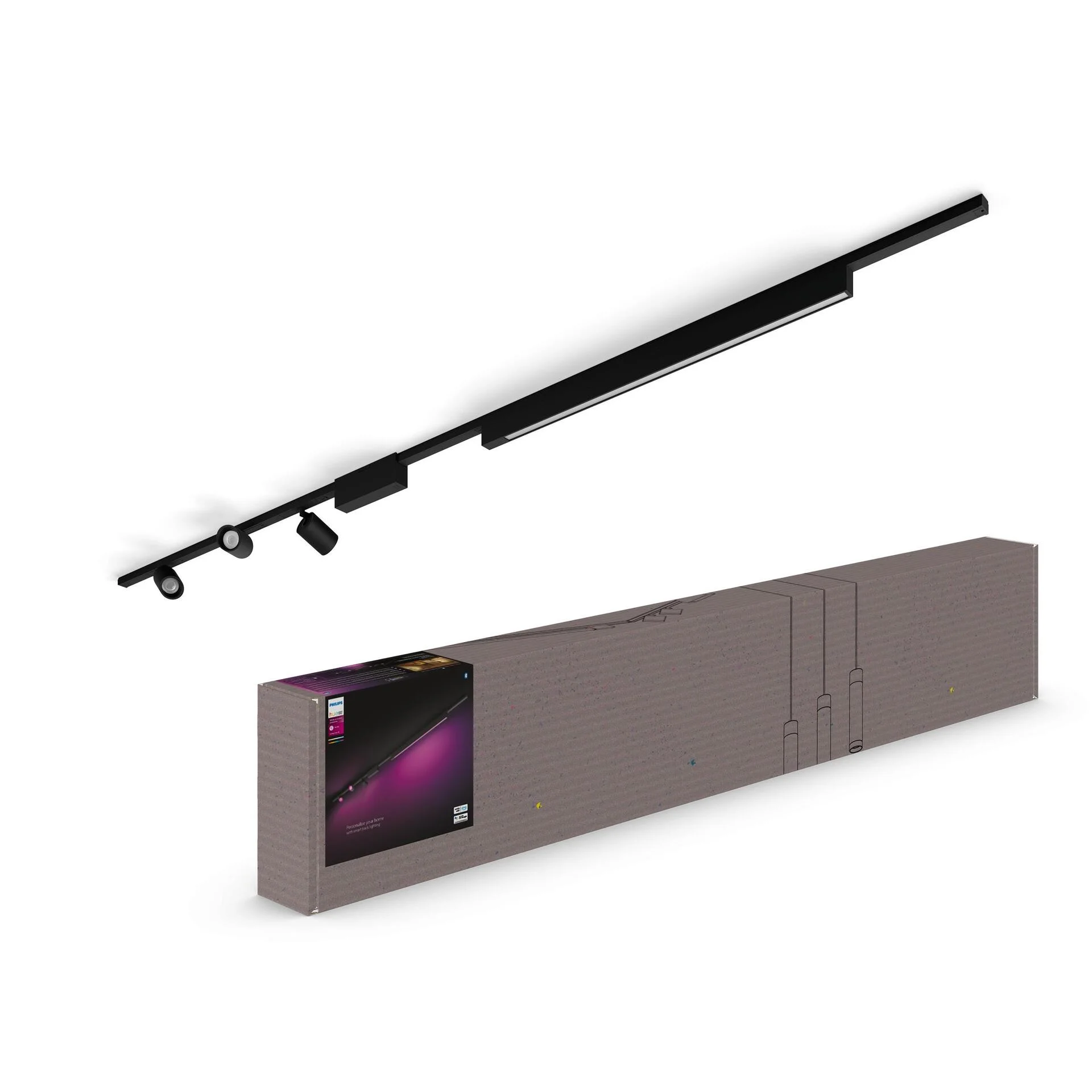 Philips Hue Perifo Basis Set Deckenl  3 Spots Lightbar sw  Lightbars Deckenleuchten