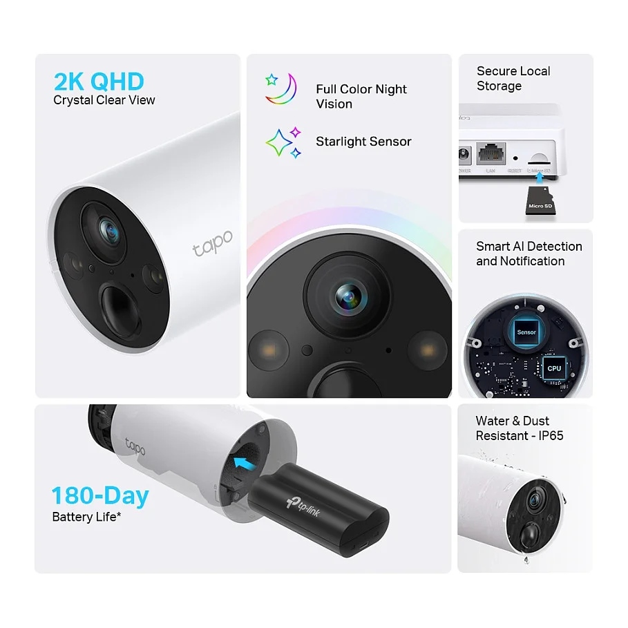 TP Link Tapo C420S1 CCTV Sicherheitskamera Innen   Aussen 2560 x 1440 Pixel Ueberwachungskameras