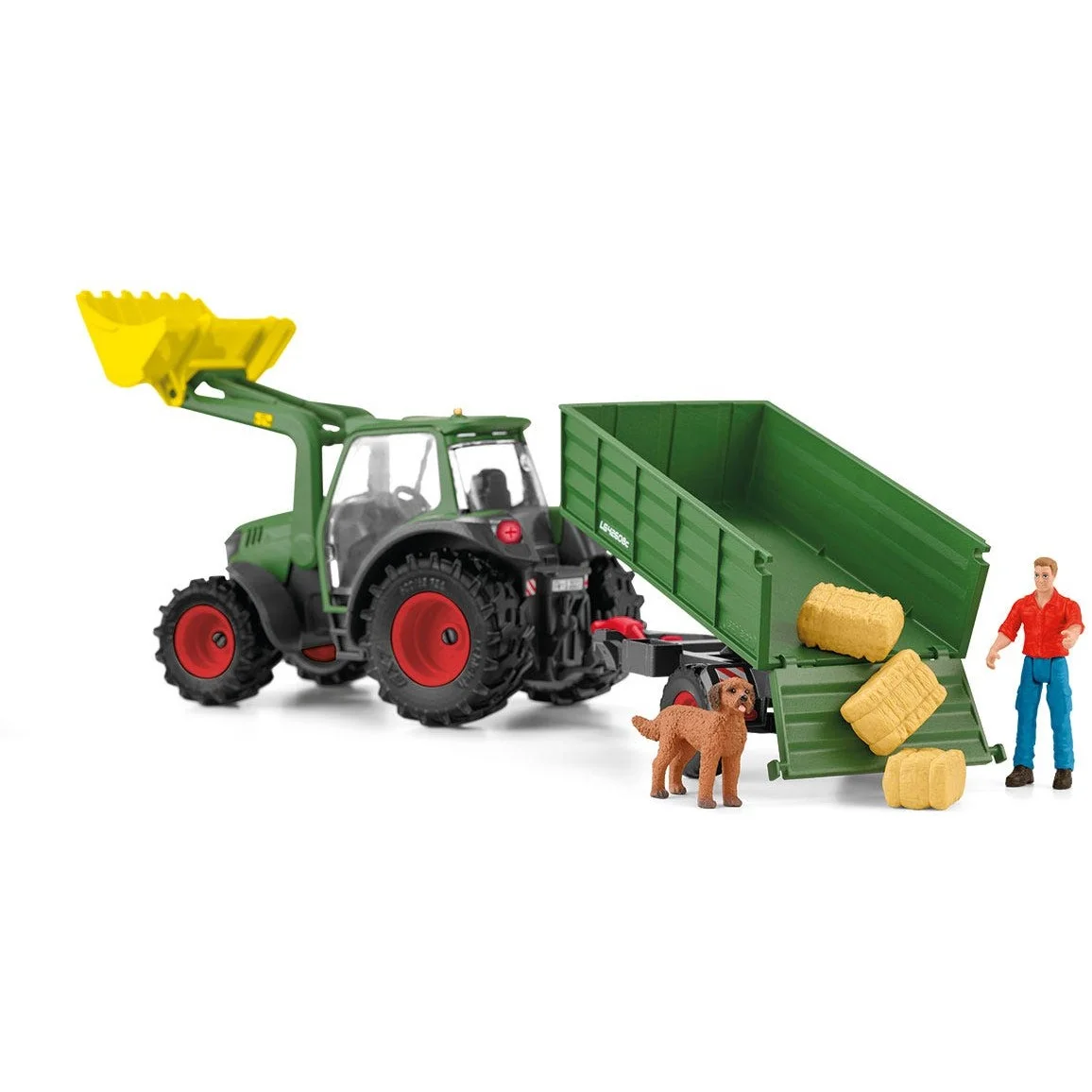 Schleich Farm World 42608 Traktor mit Anhaenger Spielfiguren