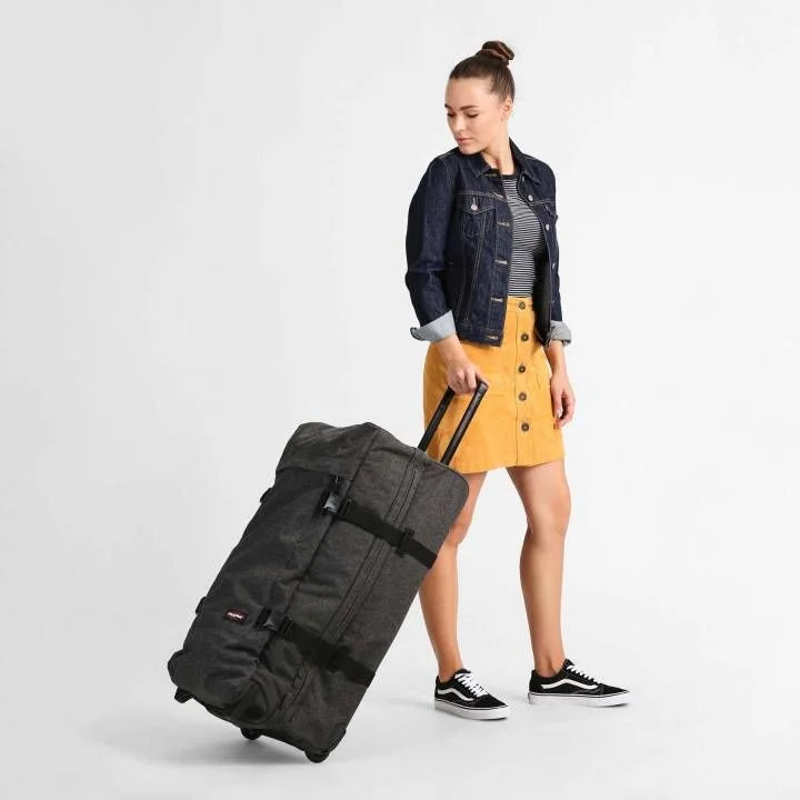 EASTPAK 2 Rollen Trolley Tranverz L black denim Taschen & Rucksaecke