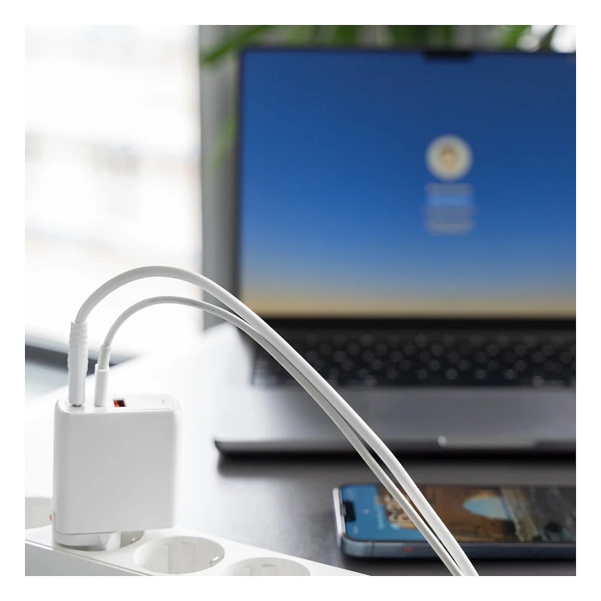 4SMARTS Ladegert GaN Flex 65W 2 USB C 1 USB A  wei Notebook & Tablet Zubehoer