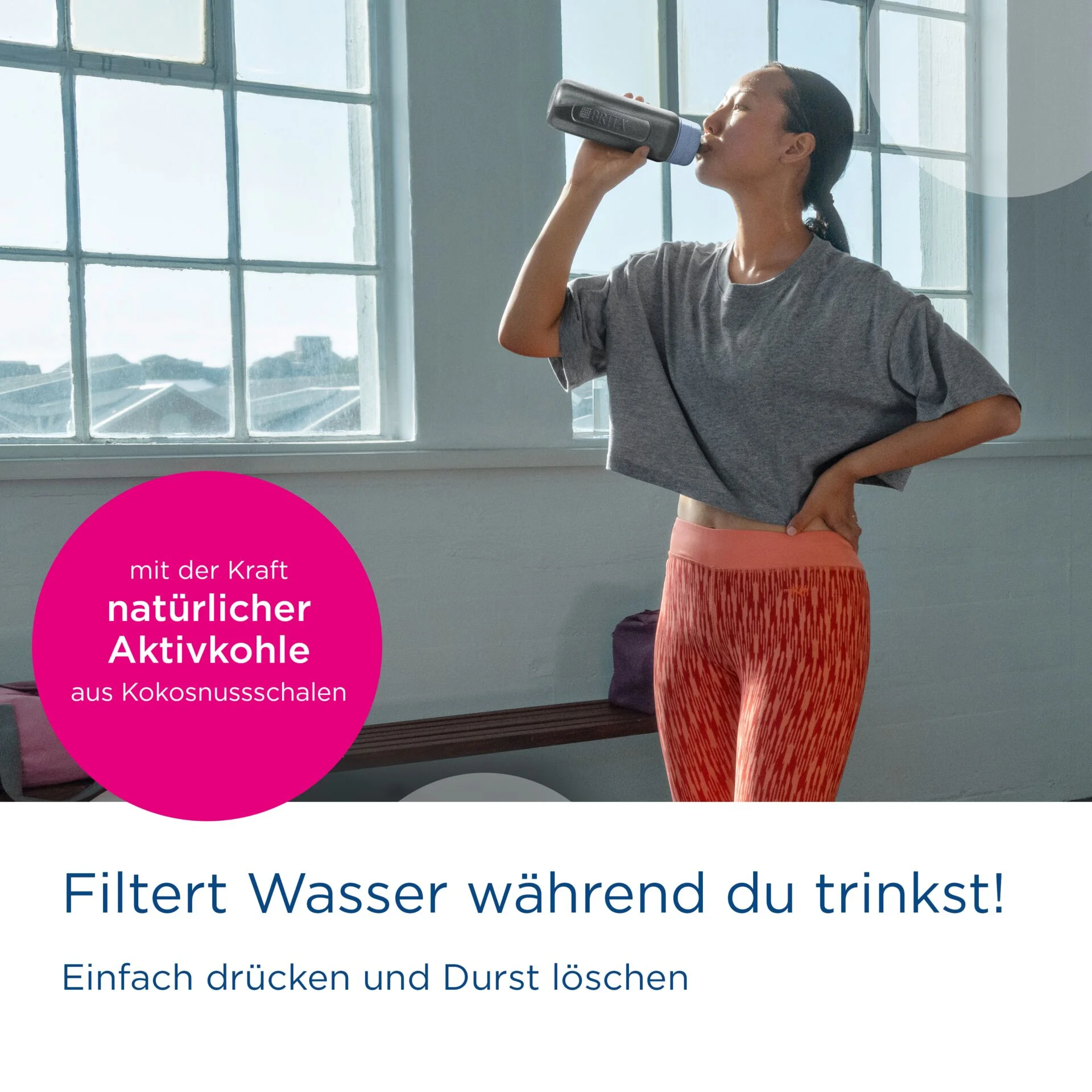 Brita Fill   Go Active darkgreen inkl  2 MicroDisc Wasseraufbereitung