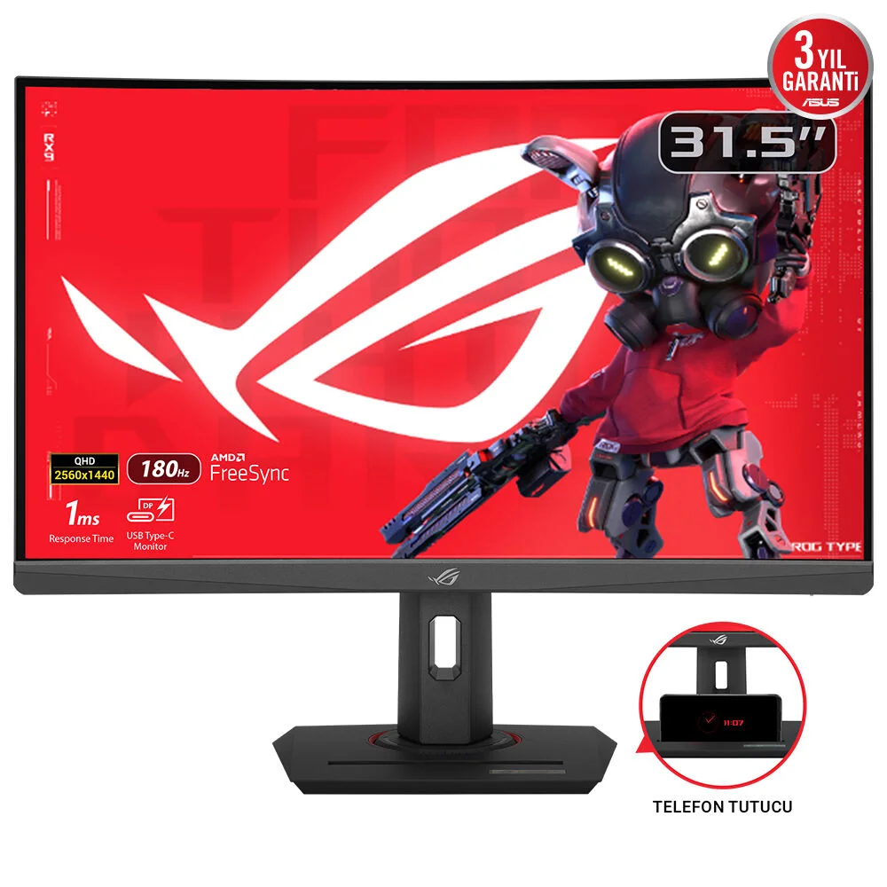ASUS ROG Strix XG32WCS Computerbildschirm 80 cm  31 5   2560 x 1440 Pixel Quad HD LED Schwarz Monitore