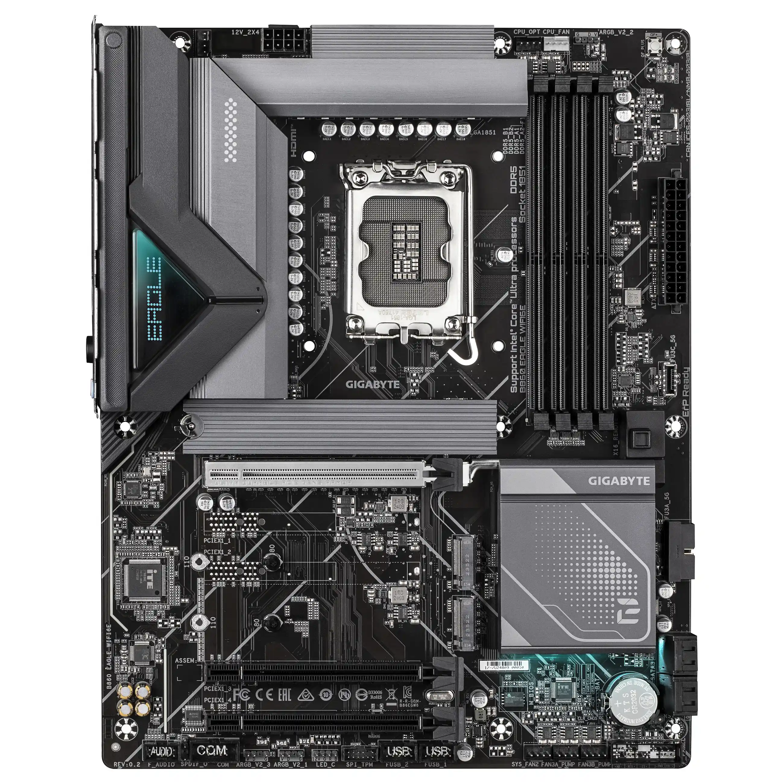 GIGABYTE B860 EAGLE WIFI6E Mainboard   Intel Core Ultra CPUs  12 1 2 1 Phasen VRM  bis zu 9066MHz DDR5  1xPCIe 5 0   2xPCIe 4 0 M 2  2 5 GbE LAN  WIFI 6E  USB 3 2 Gen 2x2 PC-Zubehoer