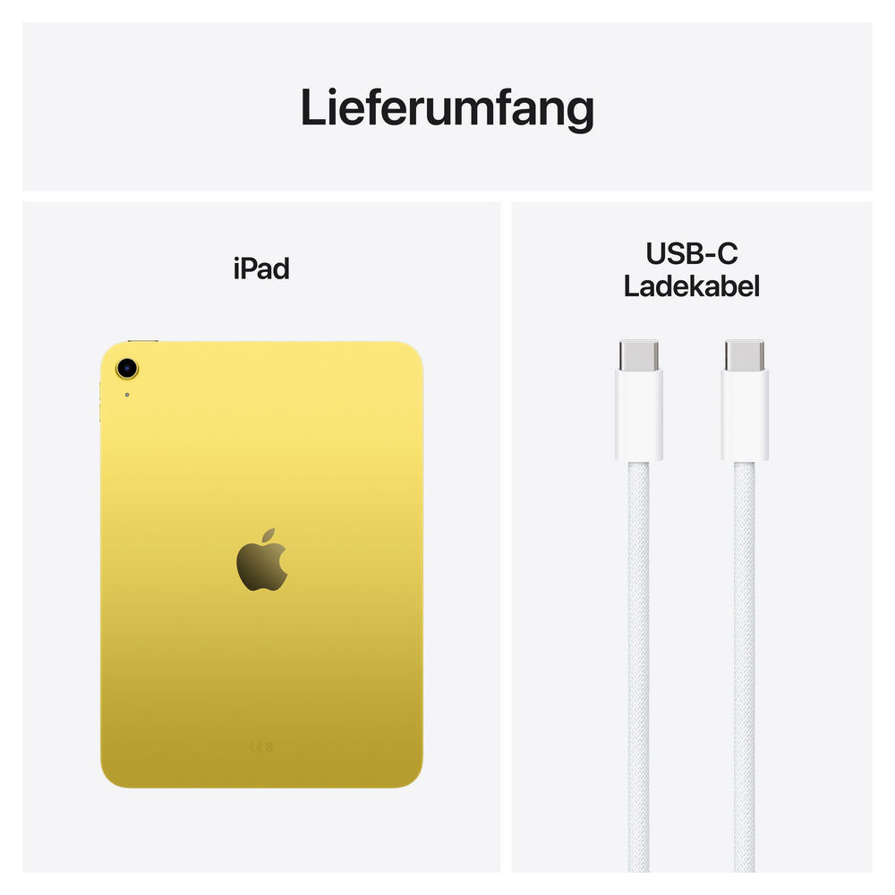 Apple iPad 2025 11 Zoll A16 Wi Fi 128GB 11 Gen  gelb Notebooks & E-Book Reader