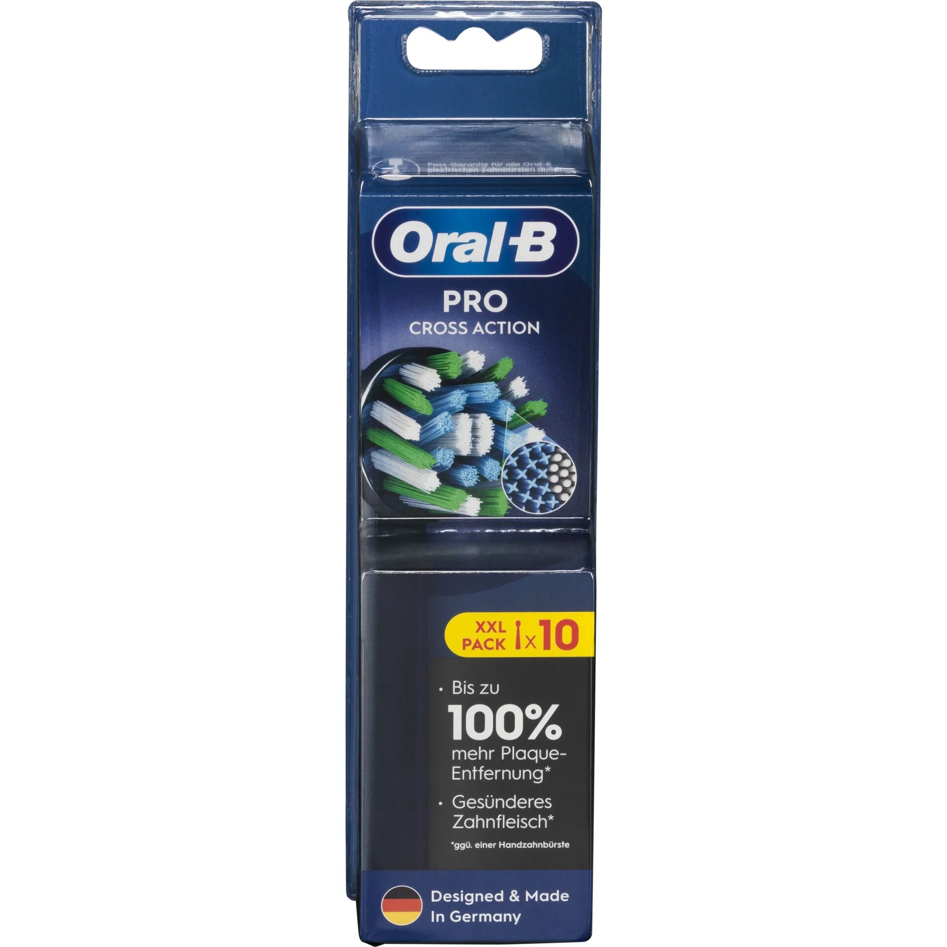 Oral B Aufsteckbuersten schwarz Pro CrossAction 10er Zahnpflege