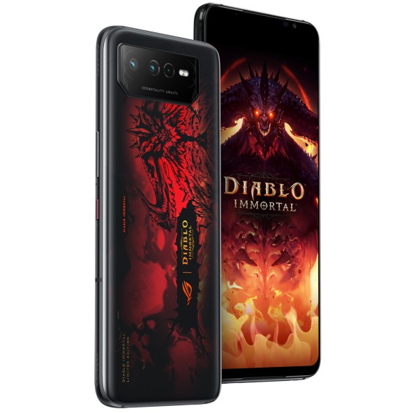 ASUS ROG Phone 6 Diablo Immortal Edition 17 2 cm  6 78   Dual SIM Android 12 5G USB Typ C 16 GB 512 GB 6000 mAh Schwarz  Rot Mobilfunk