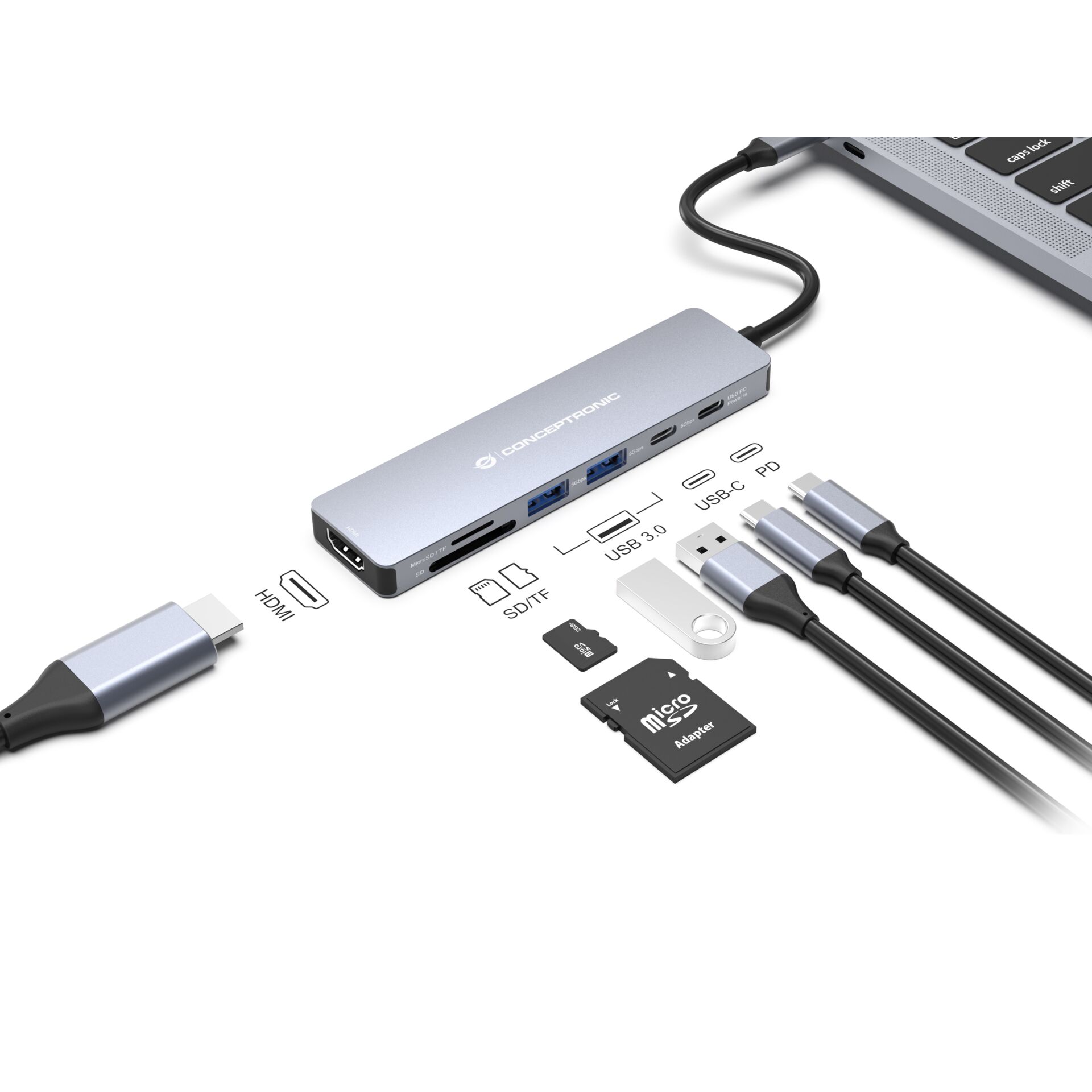 CONCEPTRONIC donn28g 7 in 1 dockingstation Akkus Powerbanks & Kabel