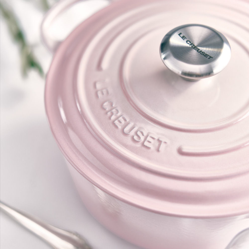 Le Creuset Braeter Signature  rund  20 cm  Shell Pink Pfannen & Toepfe