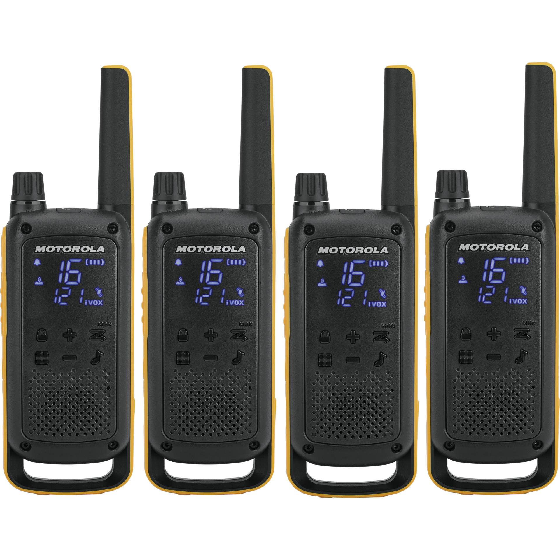 Motorola Talkabout T82 Extreme Quad Pack Funksprechgeraet 16 Kanaele Schwarz  Orange PC-Zubehoer