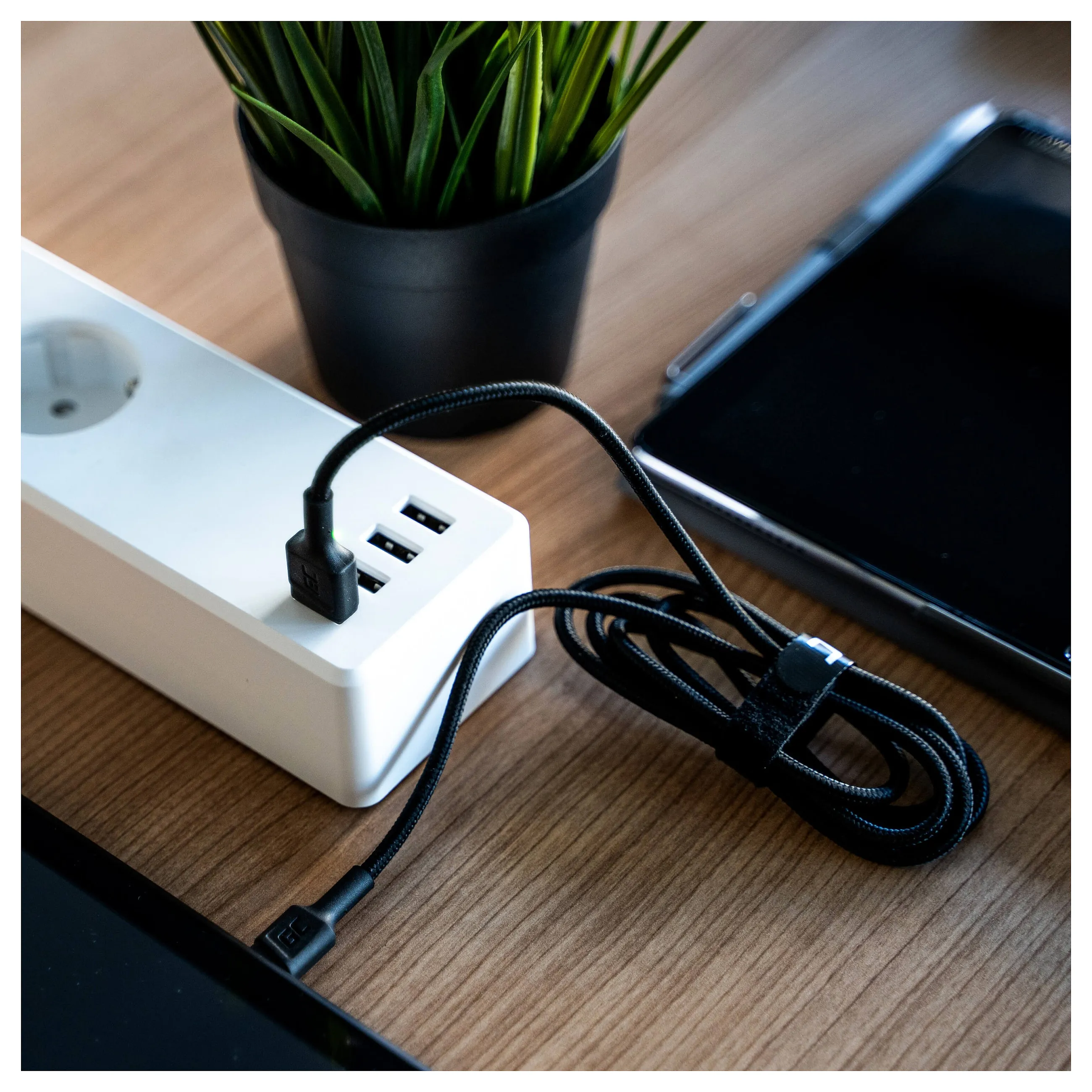 Green Cell USB 3 0   USB C  ST ST  1 2m Ladekabel LED Schwarz PC-Zubehoer