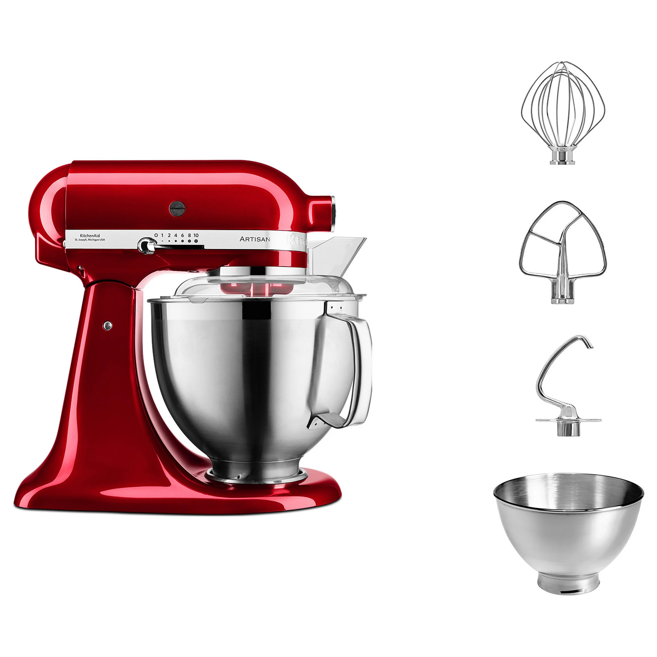 KitchenAid Artisan 5KSM185PSECA Liebesapfel rot Kuechenmaschinen