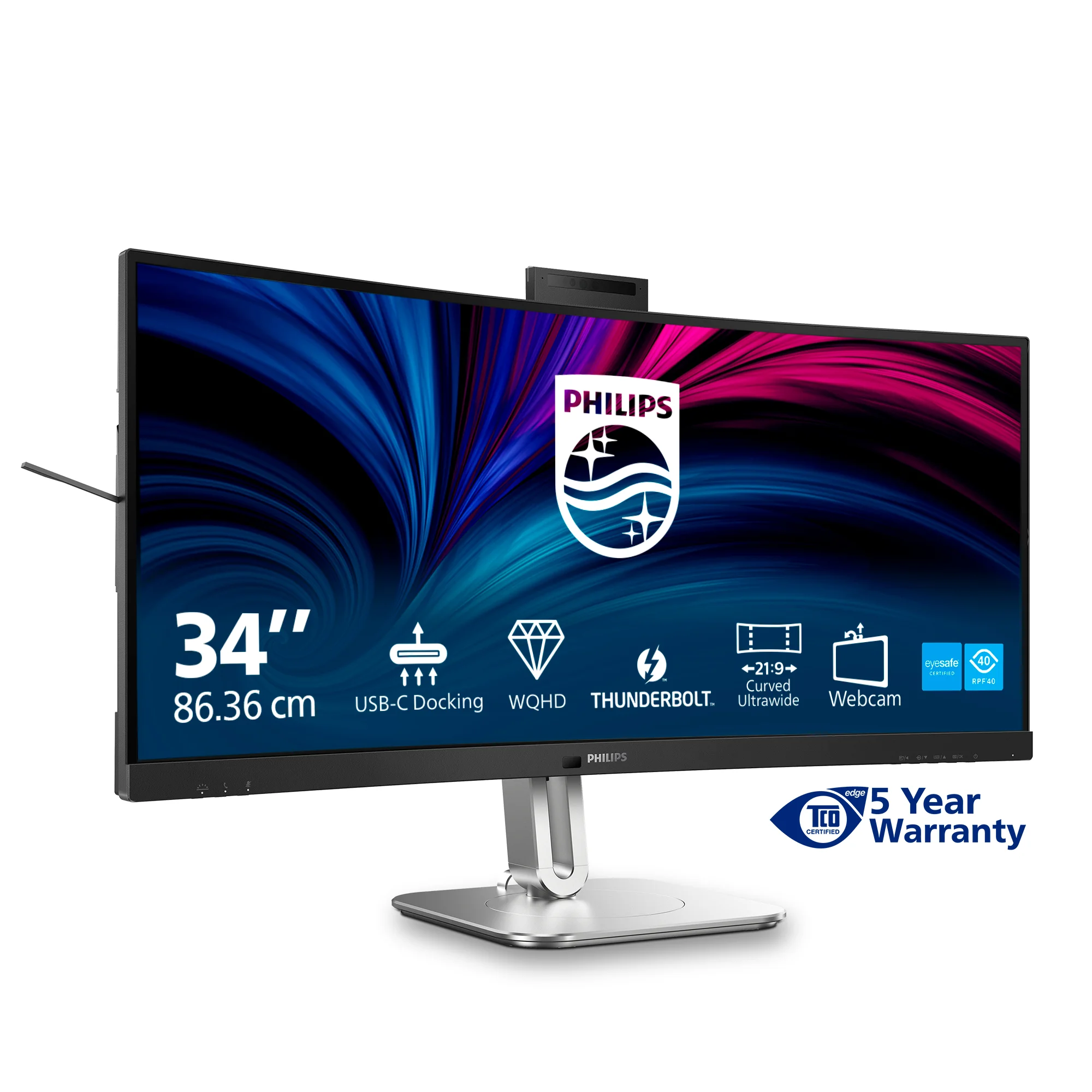 Philips 6000 series 34B2U6603CH 00 Computerbildschirm 86 4 cm  34   3440 x 1440 Pixel Wide Quad HD LCD Grau Monitore