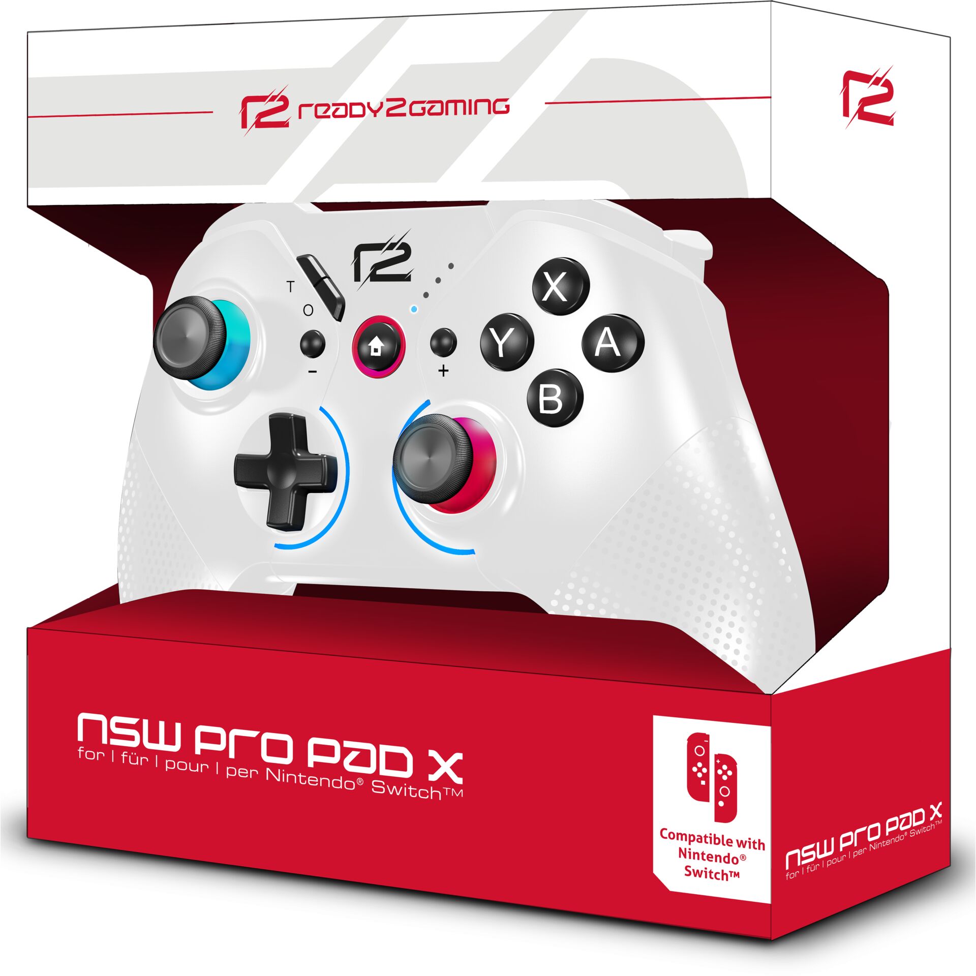 ready2gaming Nintendo Switch Pro Pad X white Zubehoer Gaming