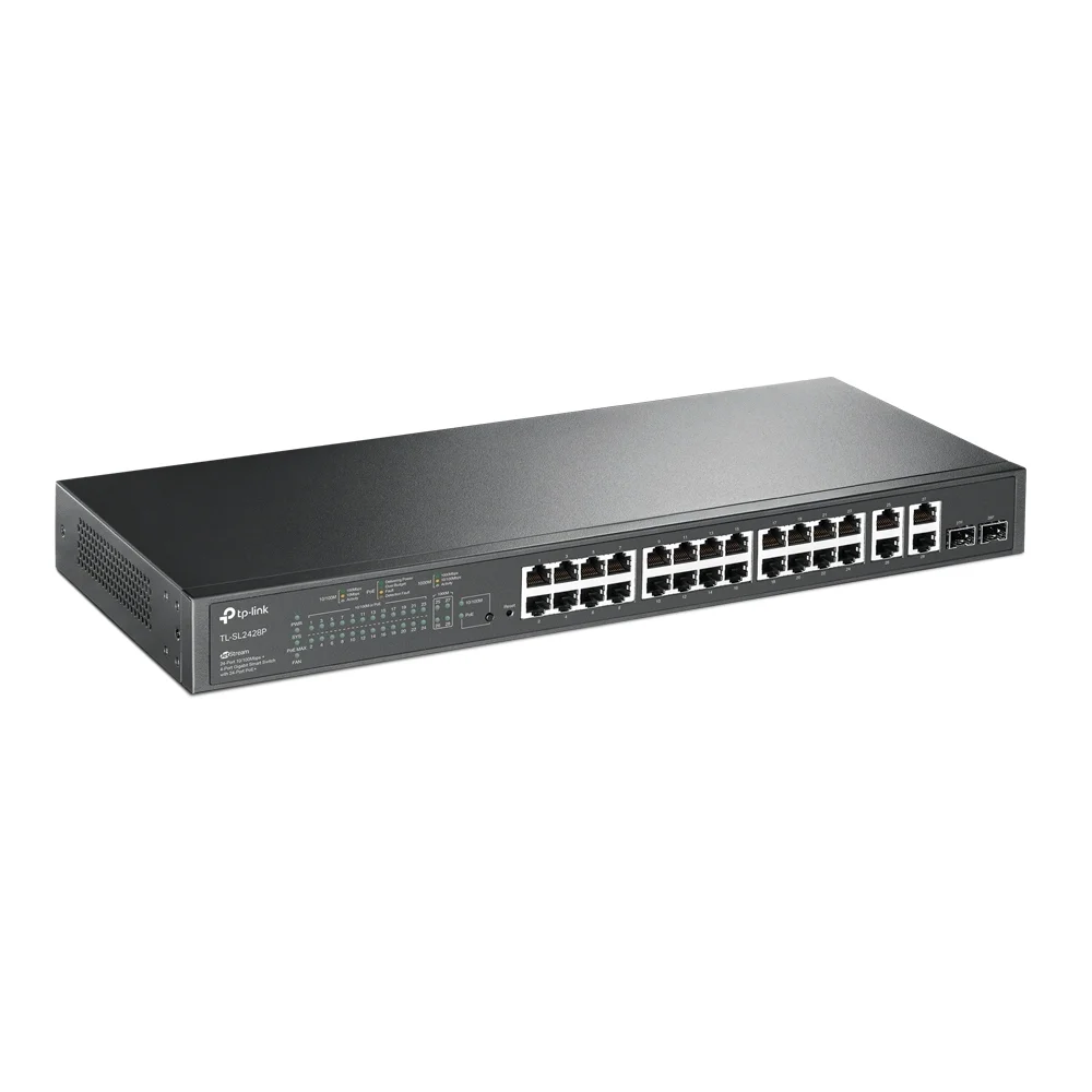 TP Link Omada 24 Port 10 100Mbps   4 Port Gigabit Smart Switch with 24 Port PoE  Switches