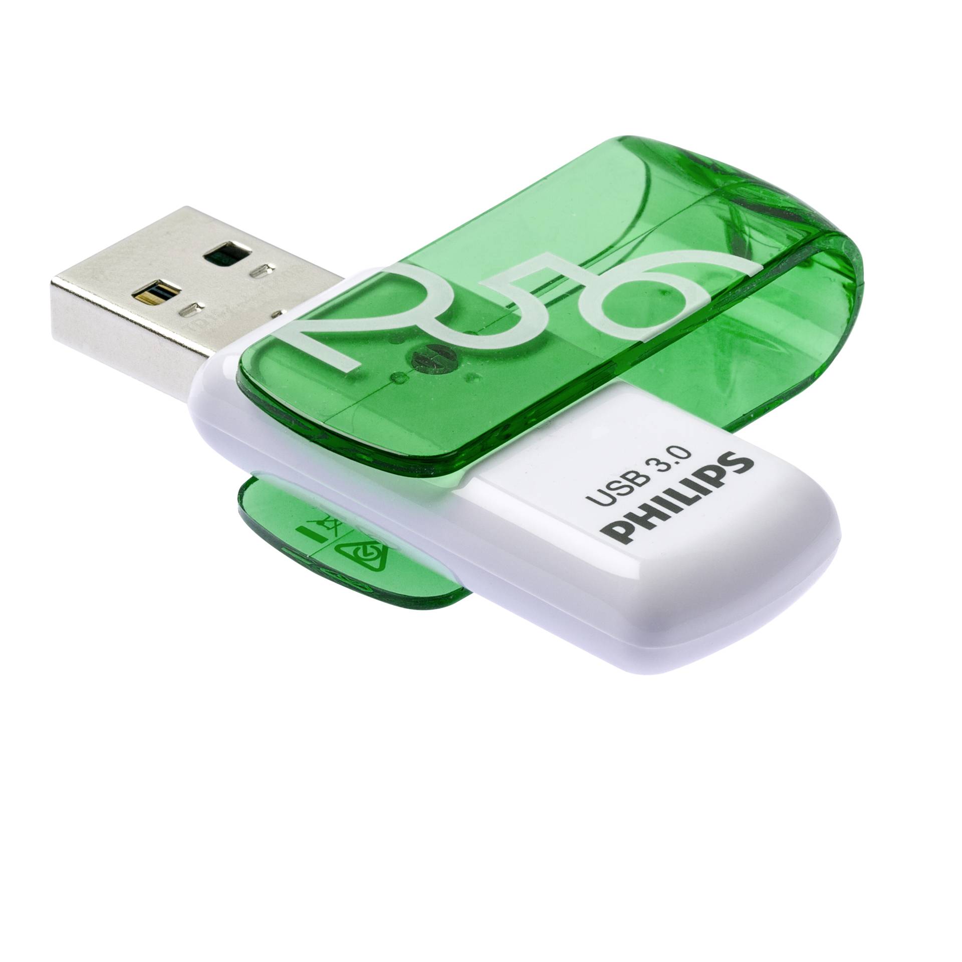 Philips FM25FD00B 00 USB Stick 256 GB USB Typ A 3 2 Gen 1  3 1 Gen 1  Gruen  Weiss Speichermedien