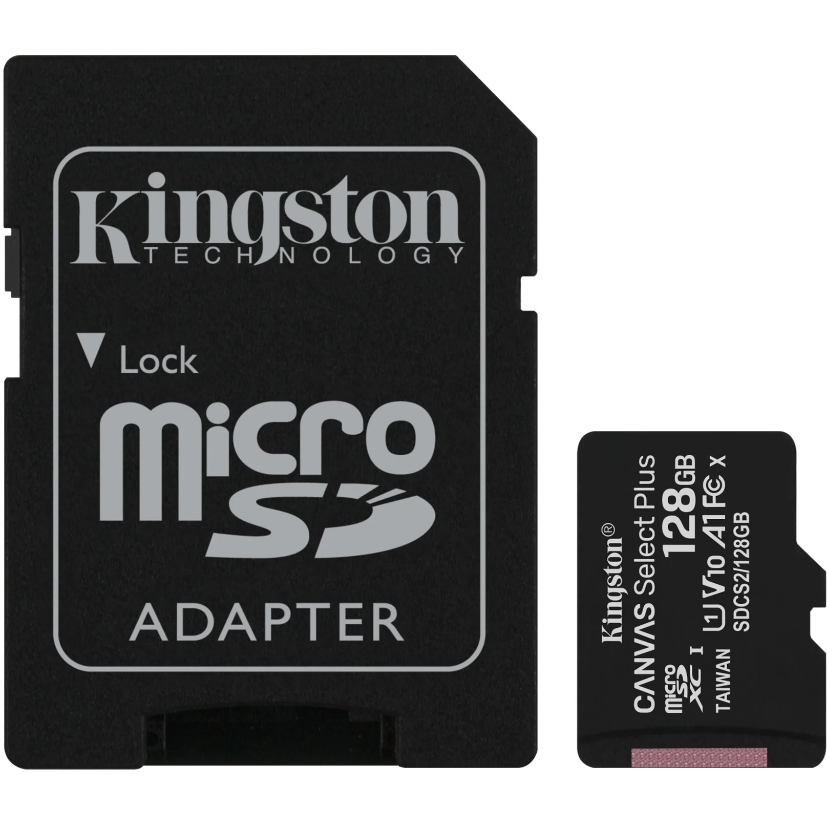 Kingston CARD 128GB Canvas Select Plus MicroSDXC 100MB s  Adapter Speichermedien