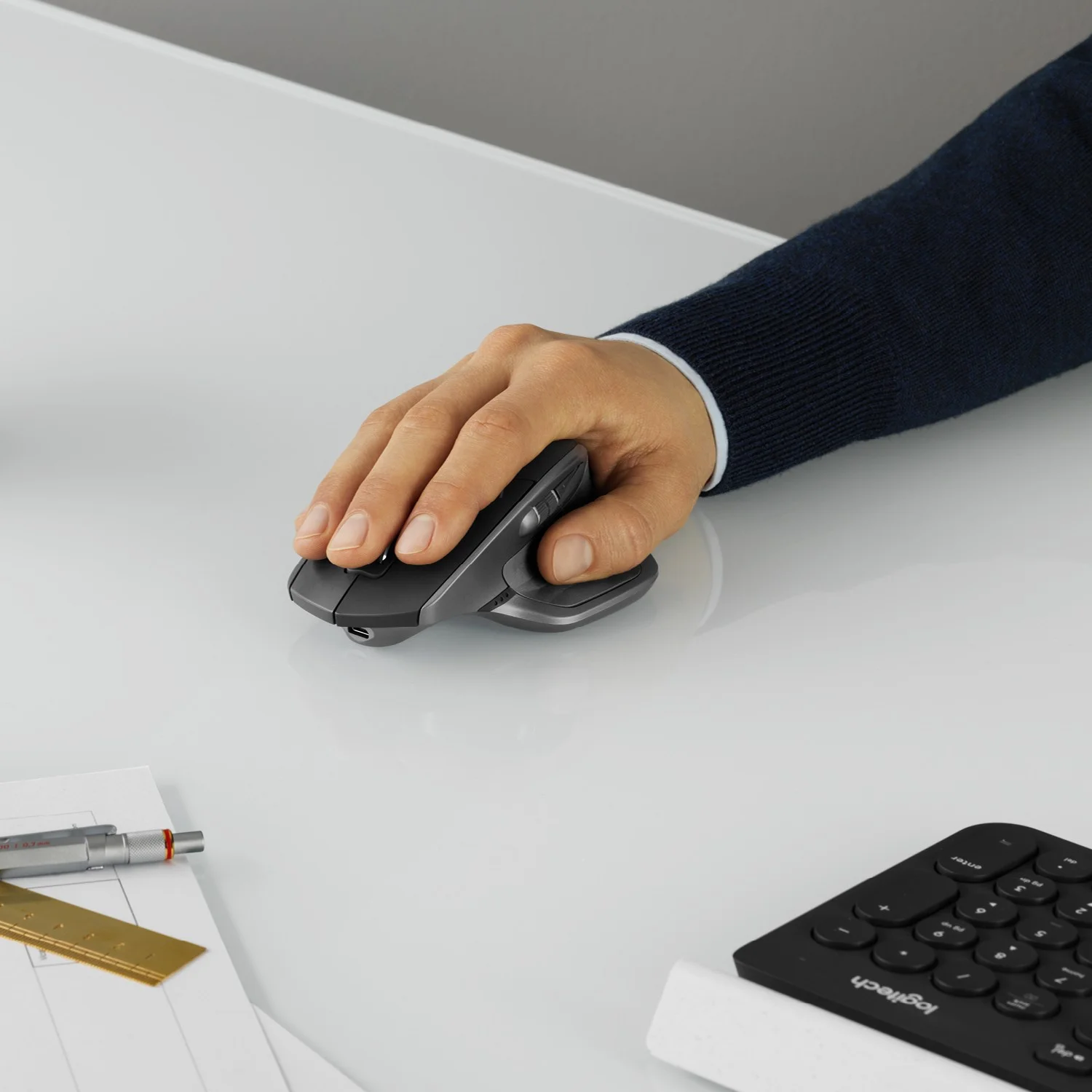 Logitech MX Master 2S RF Wireless Mouse 1000DPI Graphit Tastaturen & Maeuse