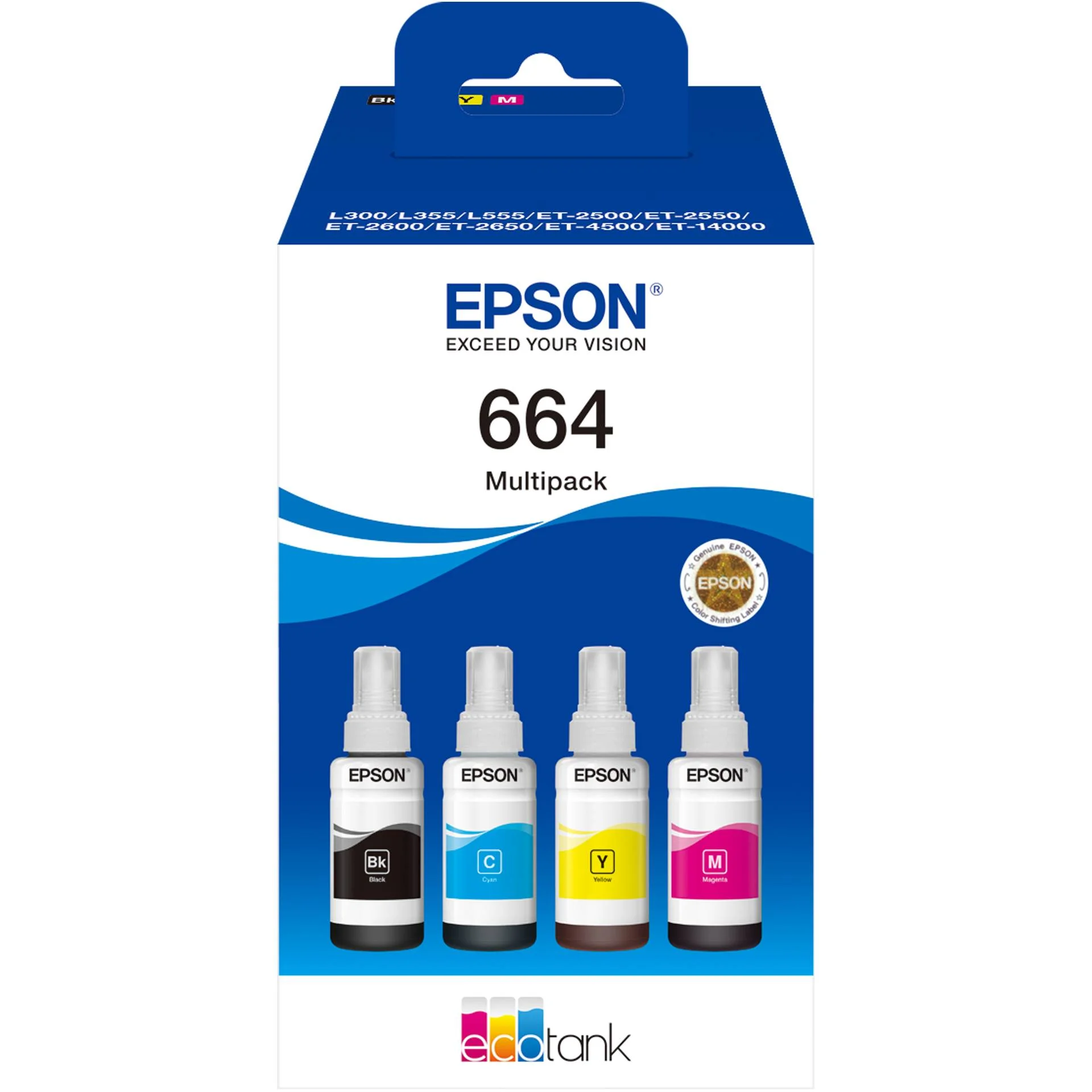 Epson 664 EcoTank 4 colour Multipack Drucker & Scanner