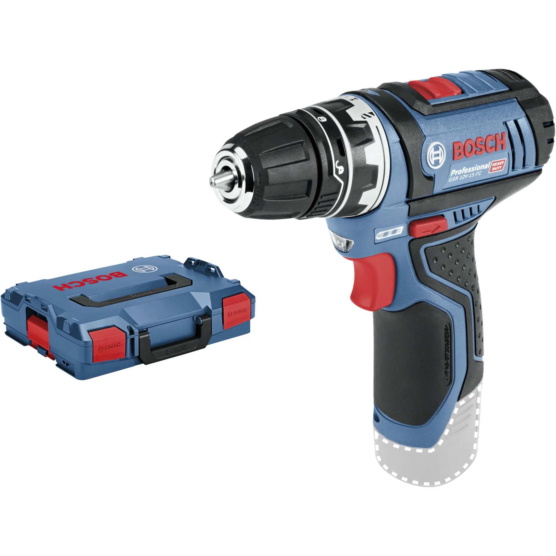 Bosch GSR 12V 15 FC Akku Bohrschr inkl GFA 12 B Bohrer & Schrauber