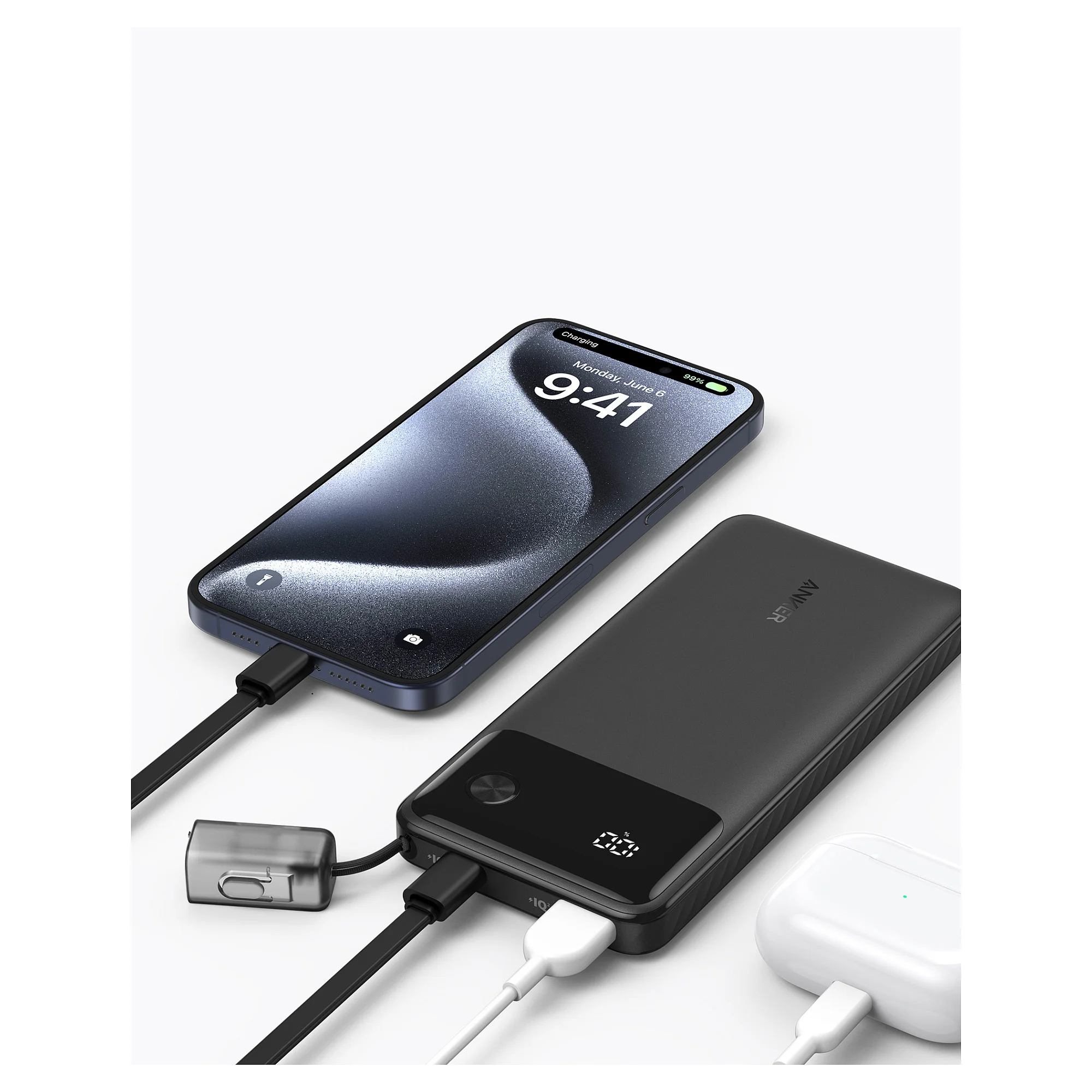 Anker PowerBank 10 000 mAh 22 5W 1x USB A 1x USB C black Notebook & Tablet Zubehoer