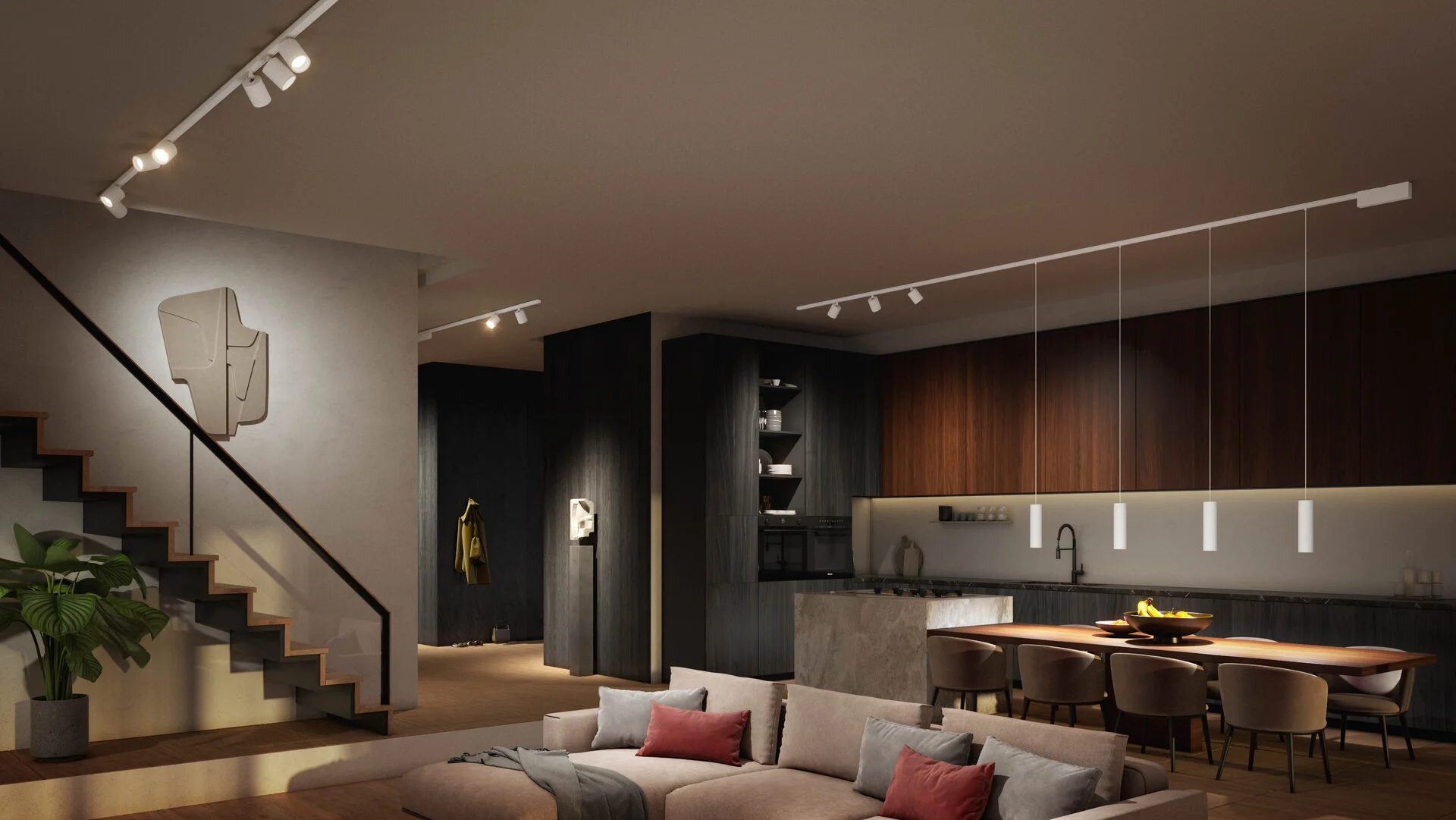 Philips Hue White and Color ambiance Perifo Basis Set Deckenleuchte weiss gerade  3 Spots  1 Light Bar  Smart Home