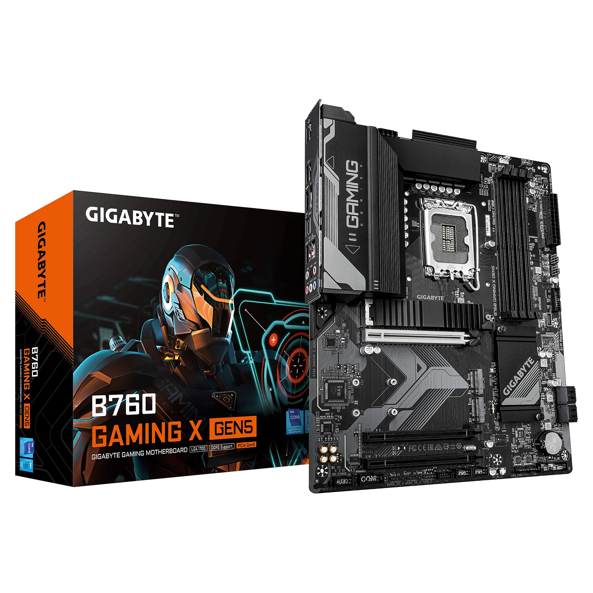 GIGABYTE B760 GAMING X GEN5 Mainboard   Unterstuetzt Intel Core Prozessoren der 14  Generation  8 1 1 Phasen VRM  bis zu 5600 MHz DDR5  3 x PCIe 4 0 M 2  2 5 GbE LAN  USB 3 2 Gen 2 PC-Komponenten