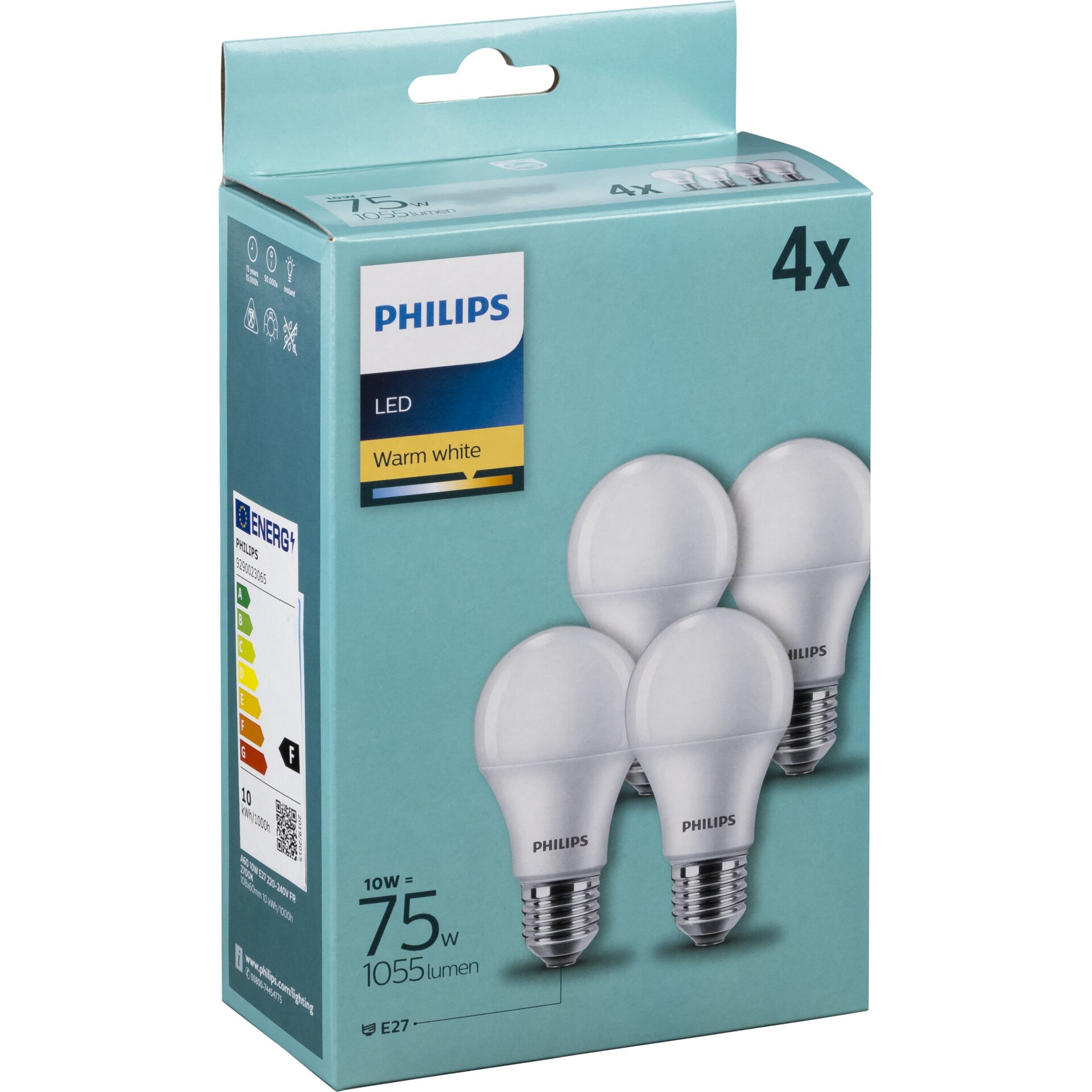 Philips Lampe 75W A60 E27 x 4 Beleuchtung