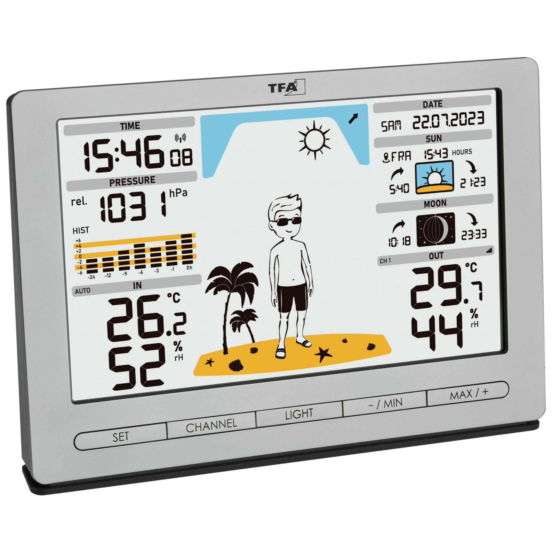 TFA 35 1097 54 silber METEO JACK Funk Wetterstation Wetterstationen