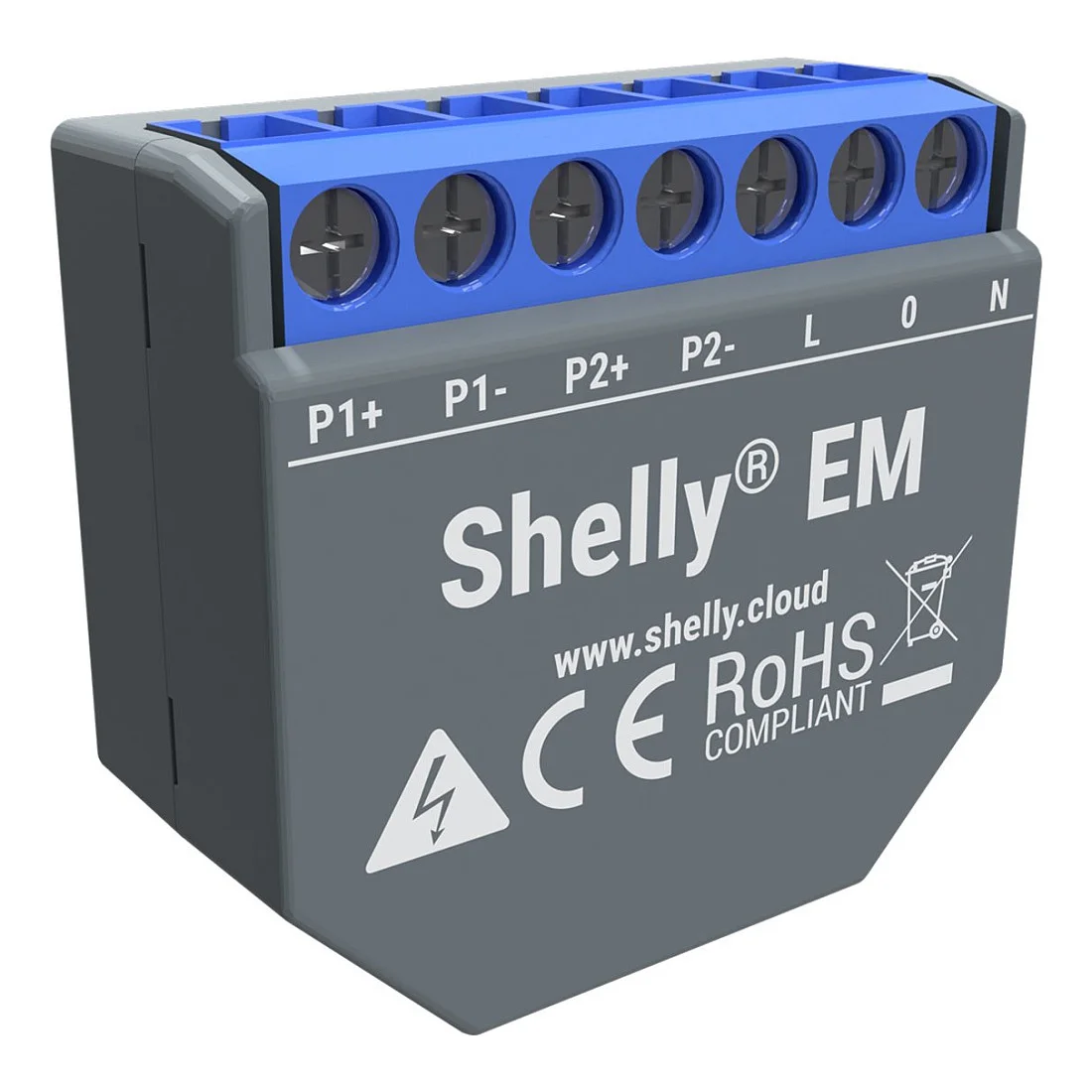 Shelly Relais EM WLAN Stromzaehler 2x 120A Ohne Klemmen Messfunktion Smart Home Zubehoer