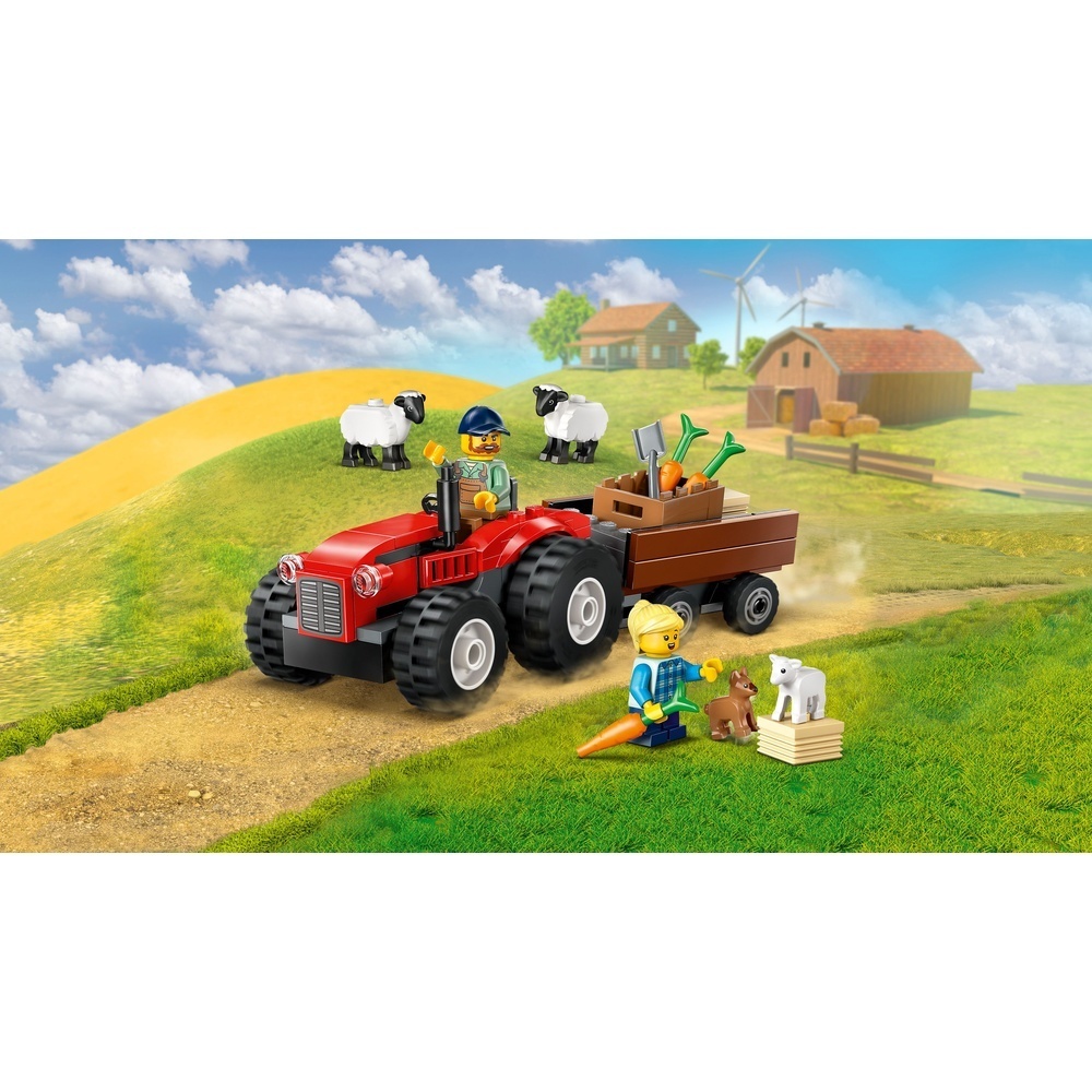 LEGO Bauspielzeug  Traktor mit Anhaenger City Spielwaren