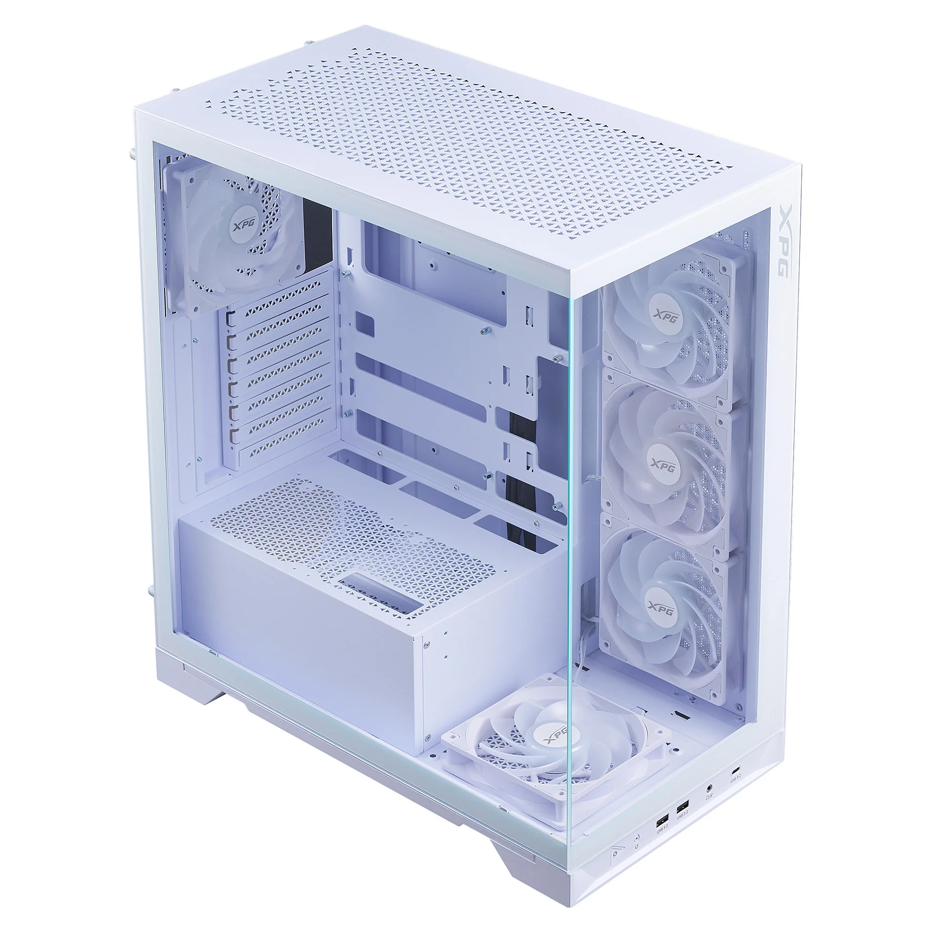 XPG INVADER X BTF MID TOWER GEHAeUSE Weiss PC-Komponenten