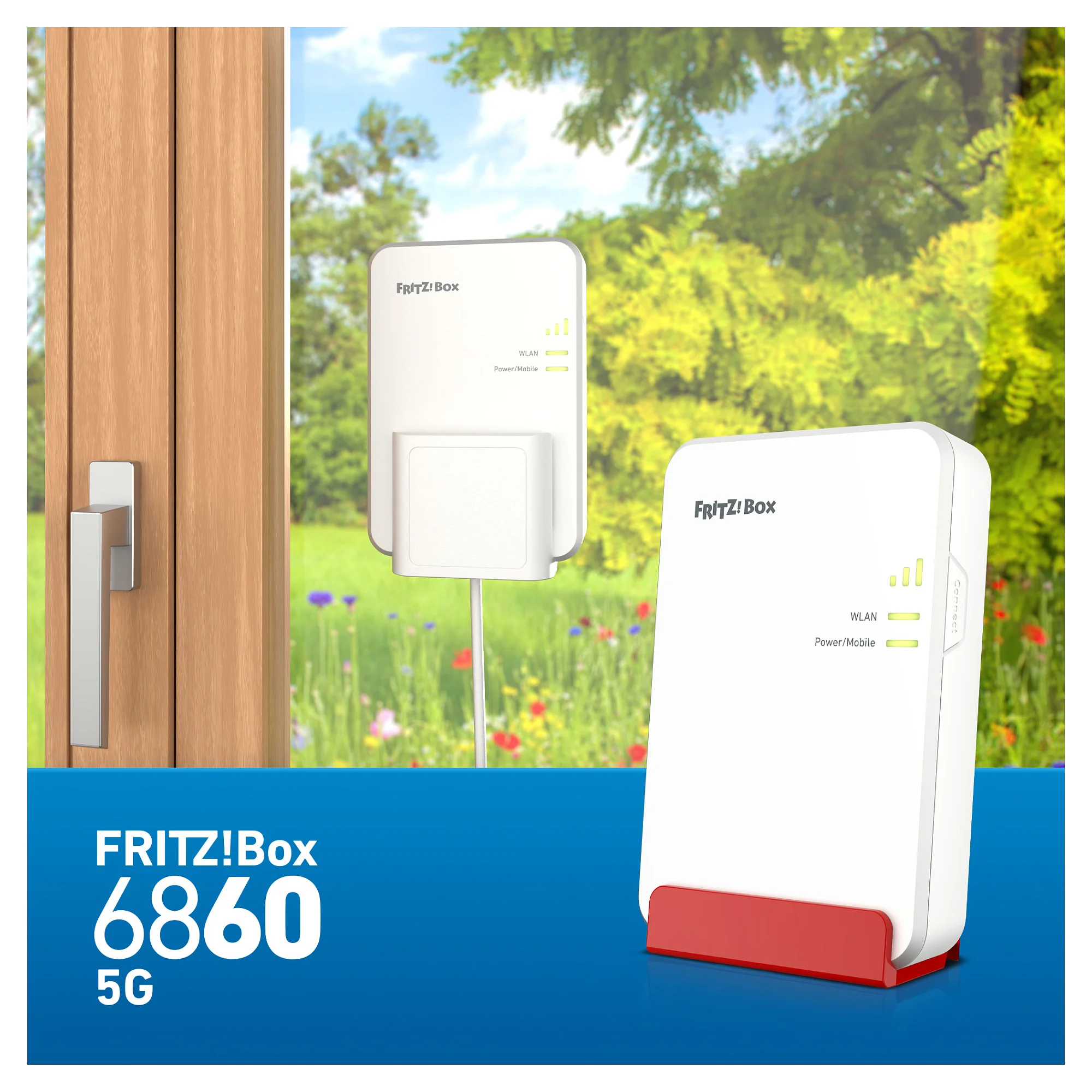 AVM Fritz Box 6860 5G WLAN Router   5G   LTE   Dual Band   Gigabit Ethernet   Schwarz Access Points