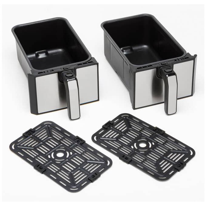 Kenwood HFM20 000MB Fritteuse Doppel 8 l Eigenstaendig 1700 W Heissluftfritteuse Schwarz Kuechenkleingeraete