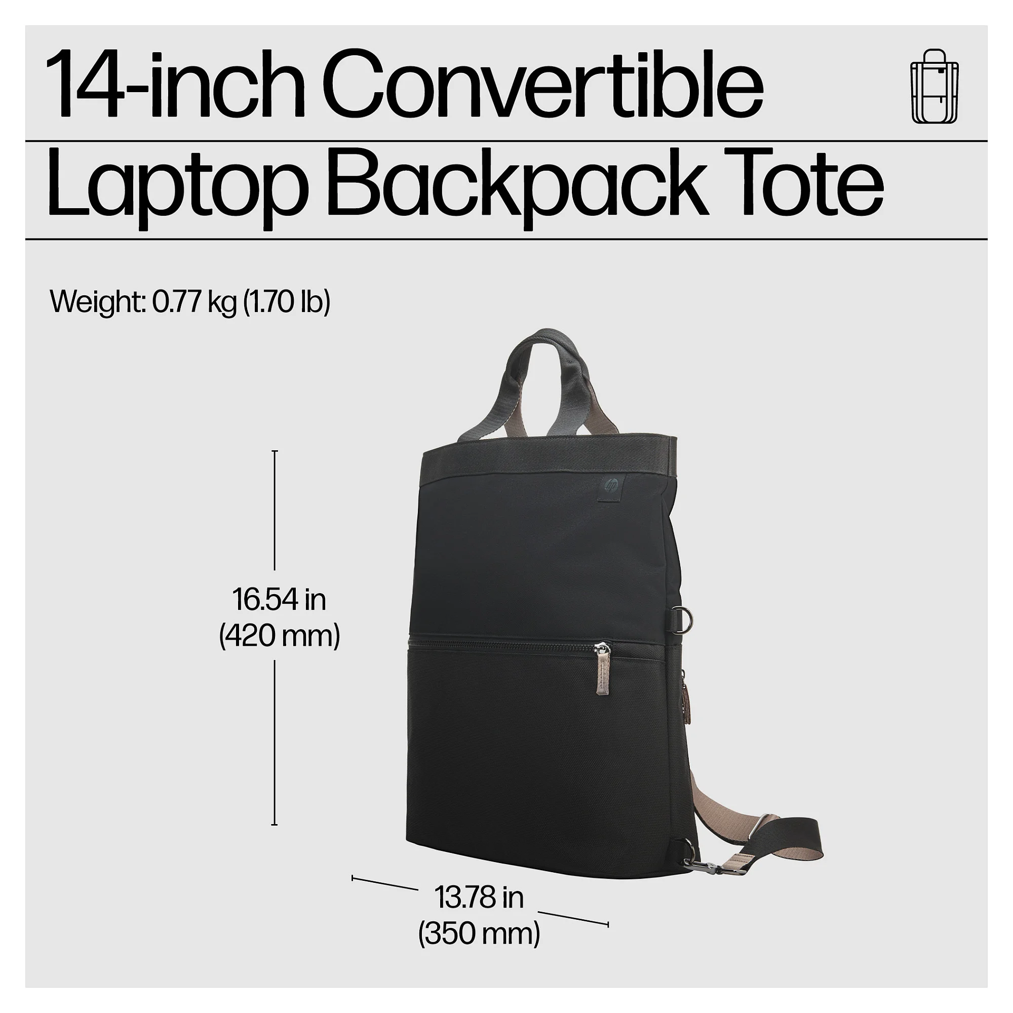 HP 14 Zoll Convertible Laptop Rucksack Tasche Notebook & Tablet Zubehoer