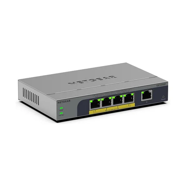 NETGEAR GS105EP Unmanaged Gigabit Ethernet  10 100 1000  Power over Ethernet  PoE  Grau Switches