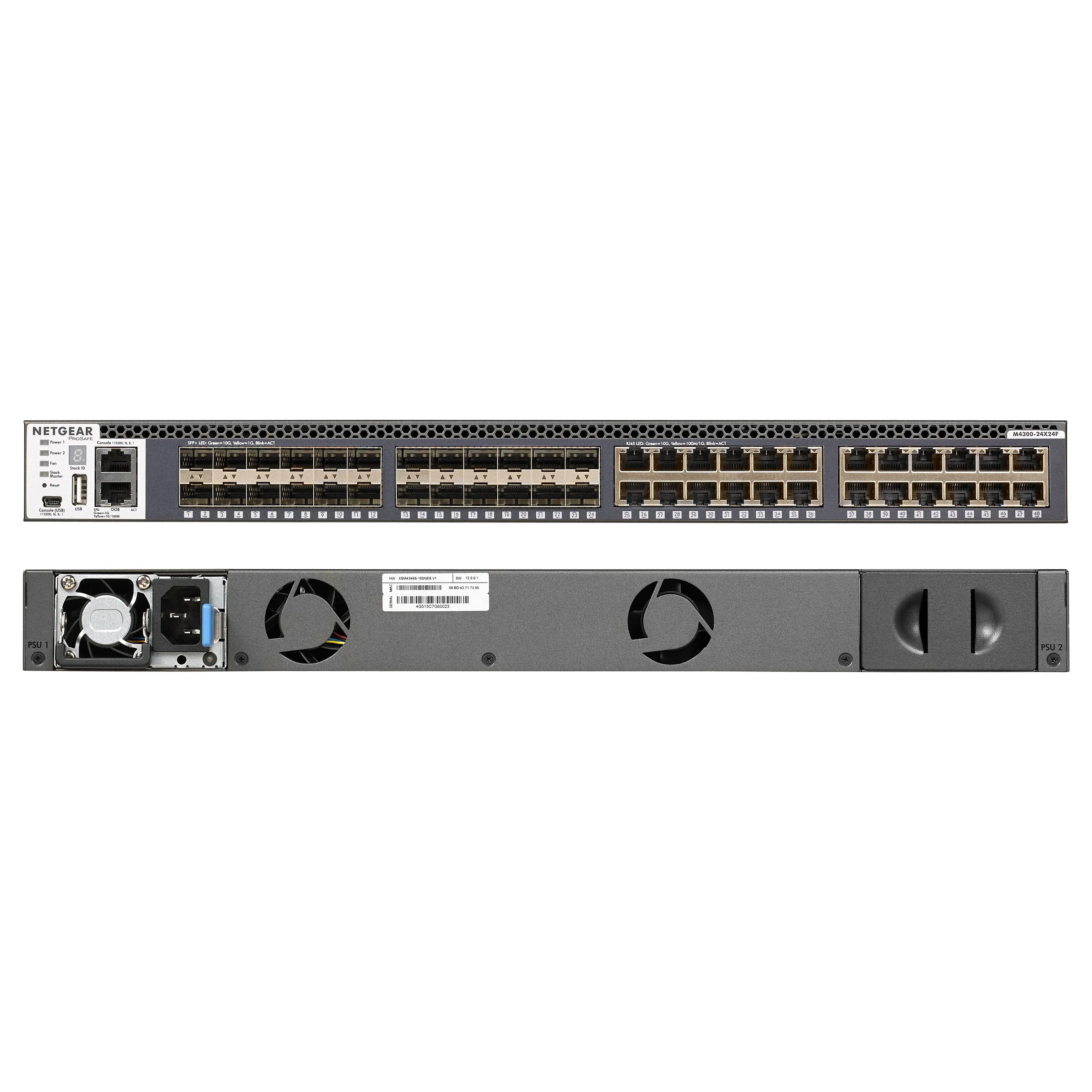 NETGEAR M4300 24X24F US EMEA Managed 10G Ethernet  100 1000 10000  1U Grau Switches