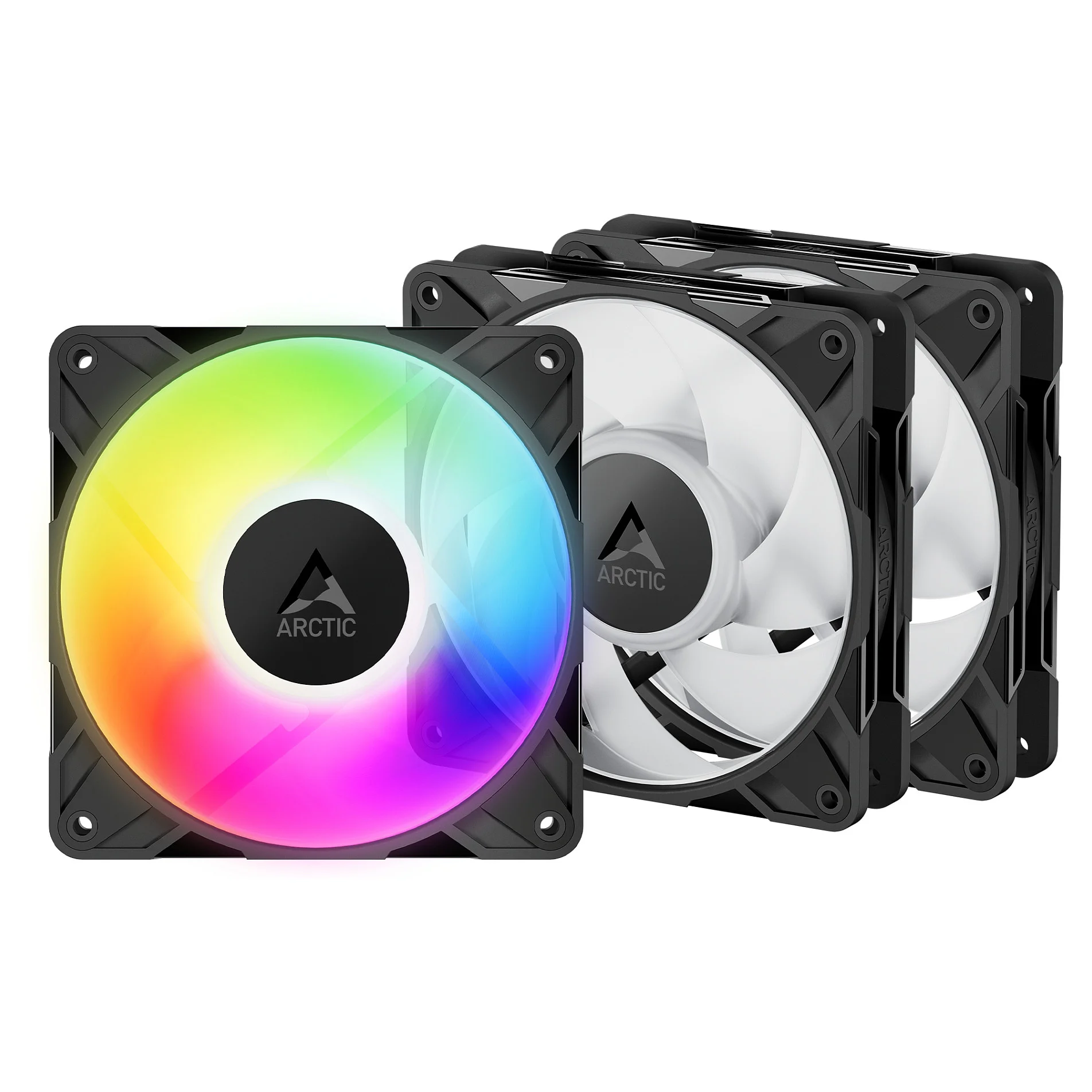ARCTIC Freezer P12 Pro A RGB   3 Pack   120 mm A RGB PWM Luefter mit Kabelsplitter PC-Zubehoer