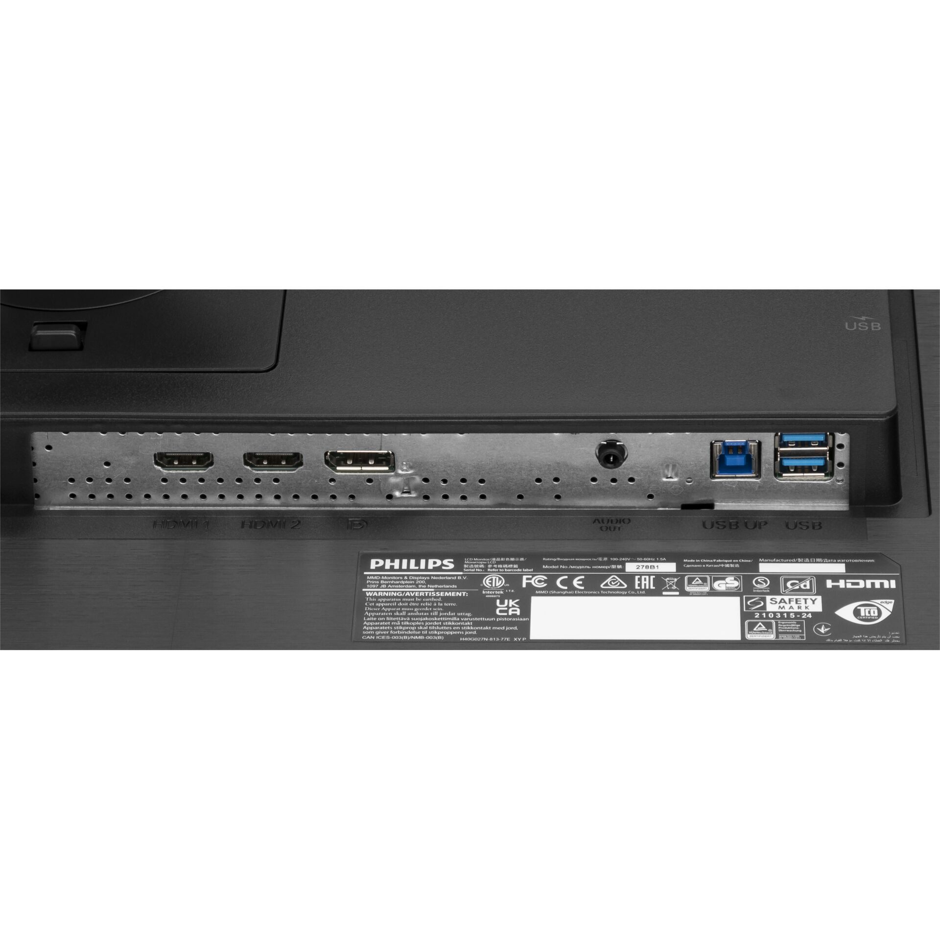 Philips B Line 278B1 00 Computerbildschirm 68 6 cm  27   3840 x 2160 Pixel 4K Ultra HD LED Schwarz Monitore