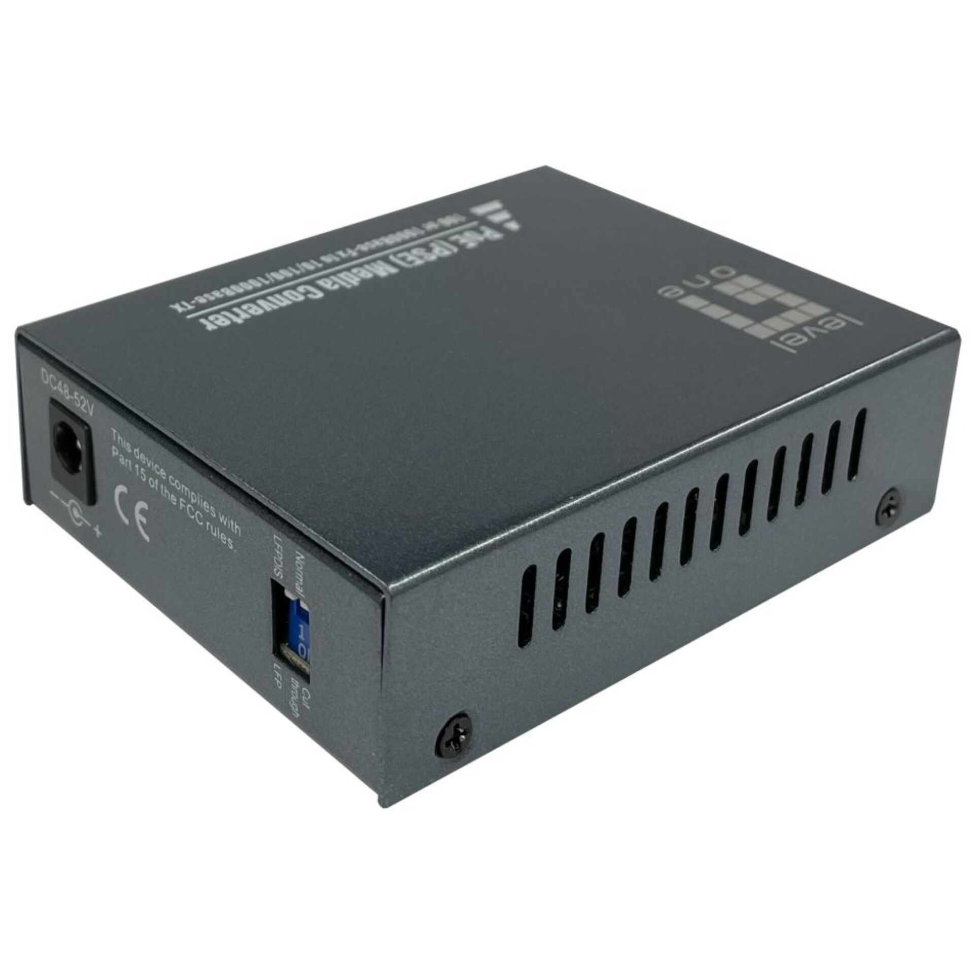 LevelOne Gigabit RJ45 zu SC Mediakonverter  PoE PSE  Multi Mode Glasfaser  0 5km Medienkonverter