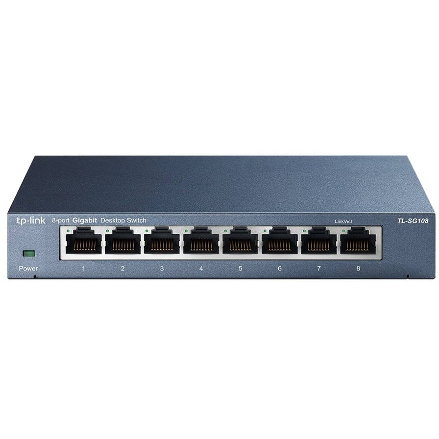 TP Link TL SG108E 8 Port Gigabit Desktop Switch   10 100 1000 Mbit s   Plug   Play Switches