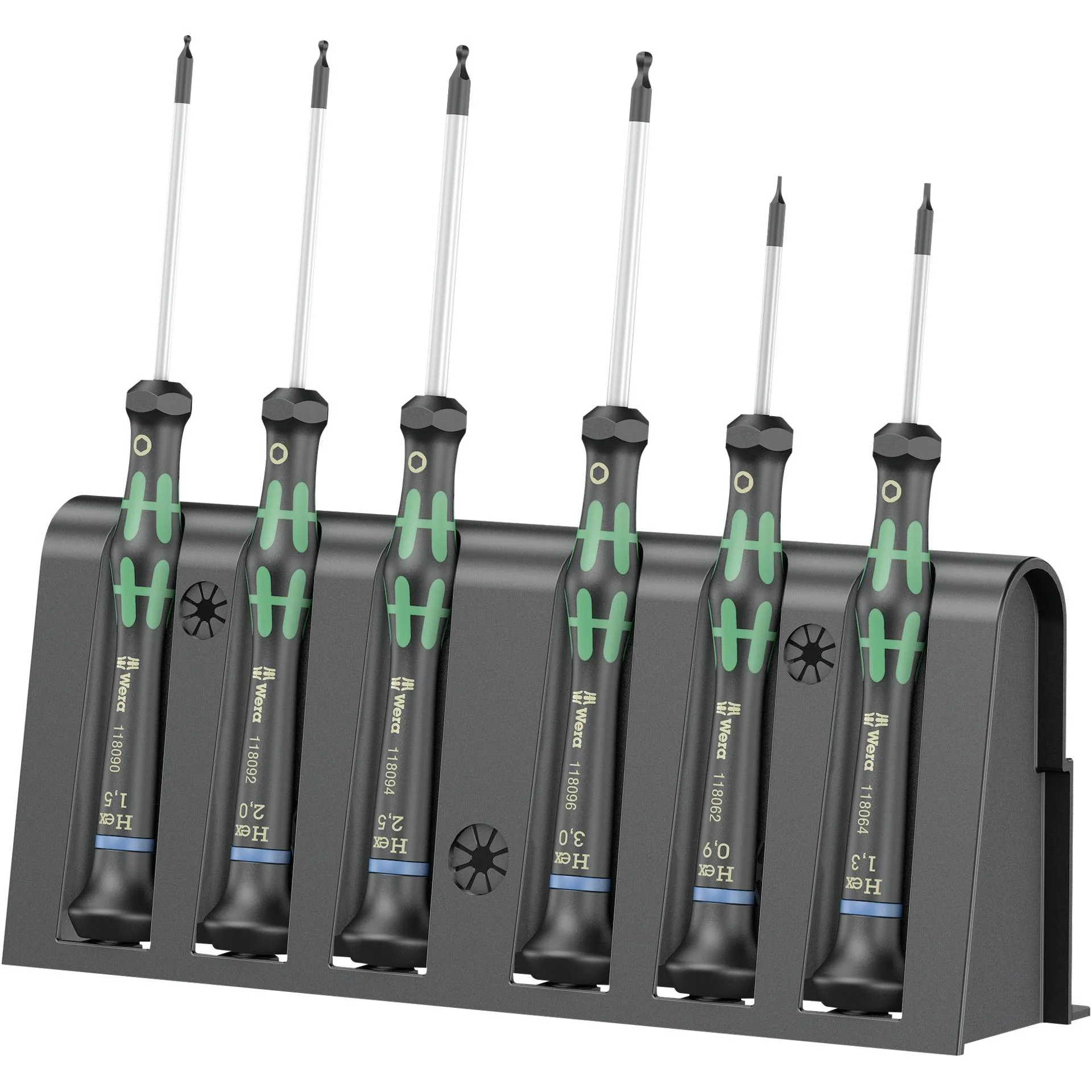 Wera 2052 6 Elektroniker Schraubendrehersatz   Rack Schraubendreher & Zangen
