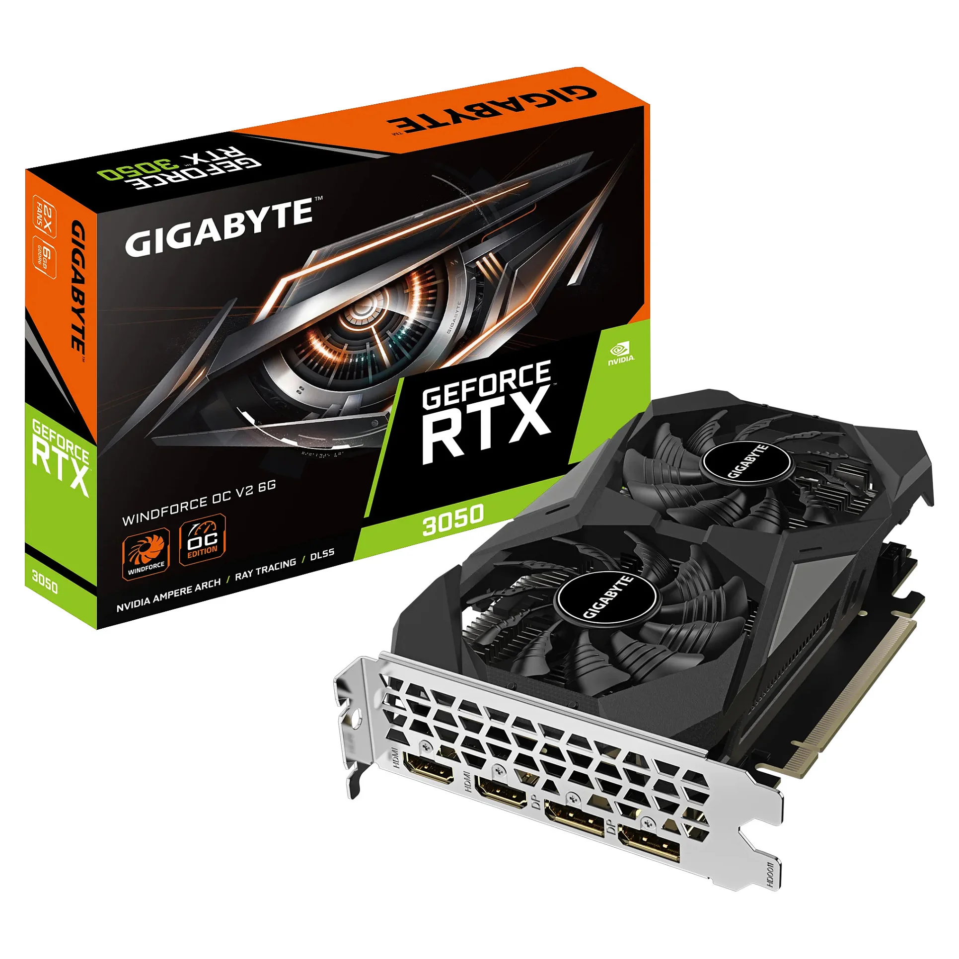 GIGABYTE GeForce RTX 3050 WINDFORCE OC V2 6G NVIDIA 6 GB GDDR6 PC-Komponenten