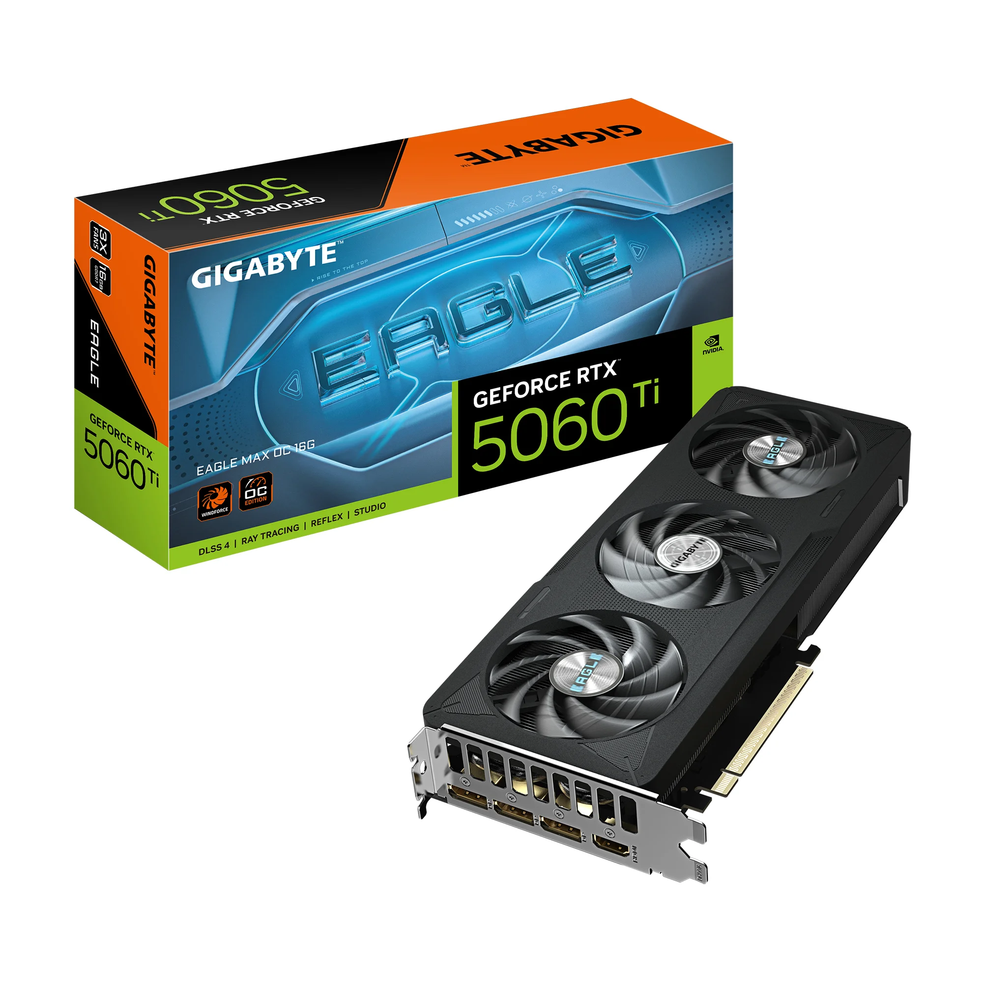 GIGABYTE GeForce RTX 5060 Ti EAGLE MAX OC 16G Grafikkarte   16GB GDDR7  128bit  PCI E 5 0  2617MHz Kerntakt  3 x DP  1 x HDMI  NVIDIA DLSS 4  GV N506TEAGLEMAX OC 16GD PC-Zubehoer