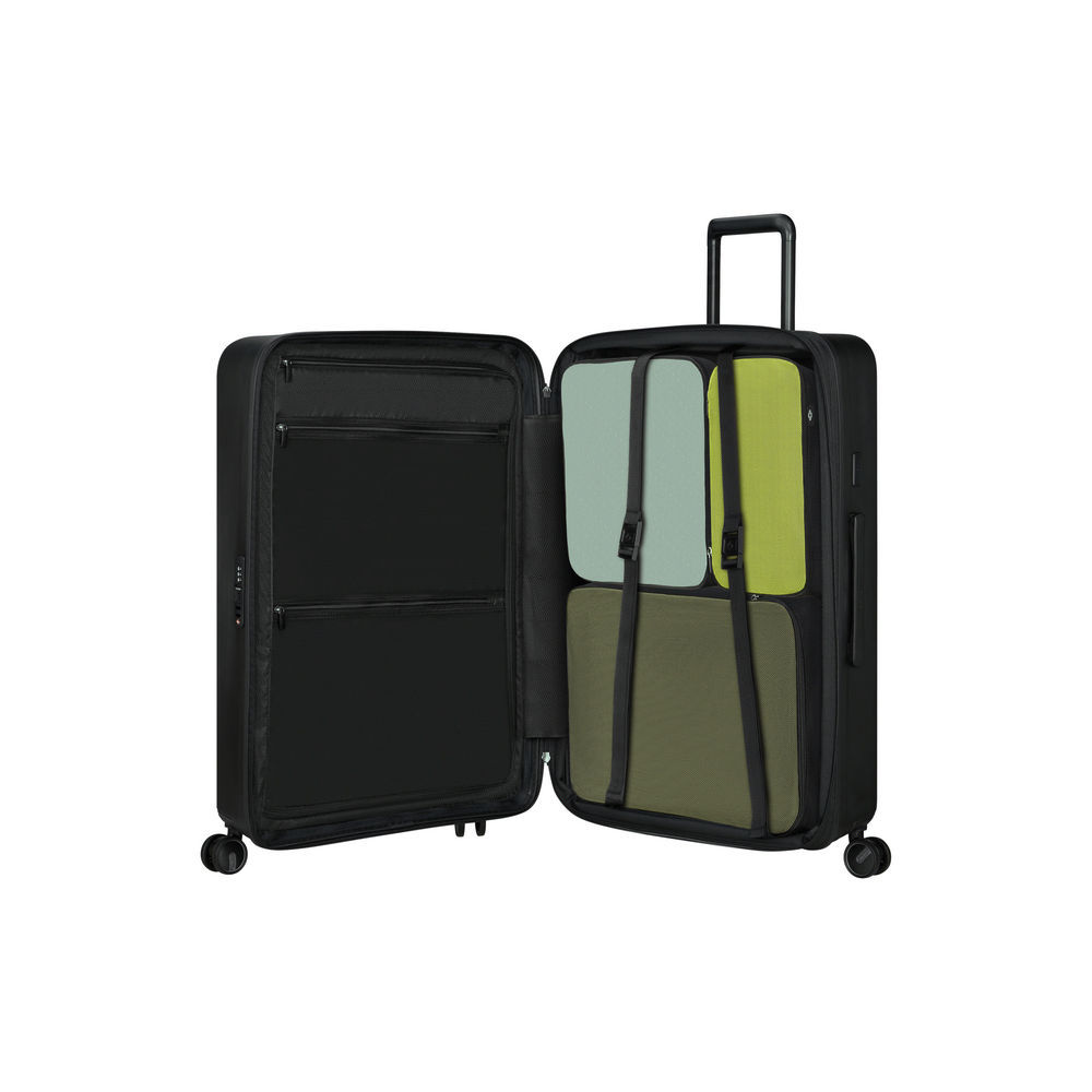 SAMSONITE 4 Rollen Trolley RESTACKD mit Packwuerfel S M L  75 cm  black Taschen & Rucksaecke