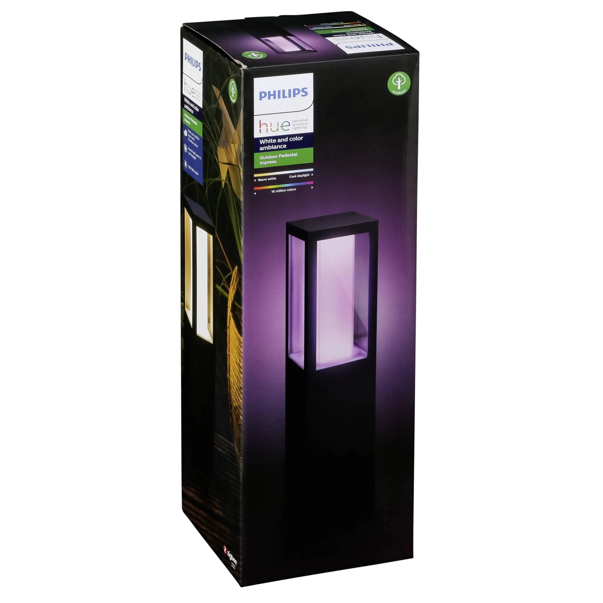 Philips Hue White and Color ambiance Impress Outdoor Sockelleuchte schwarz Aussenleuchten
