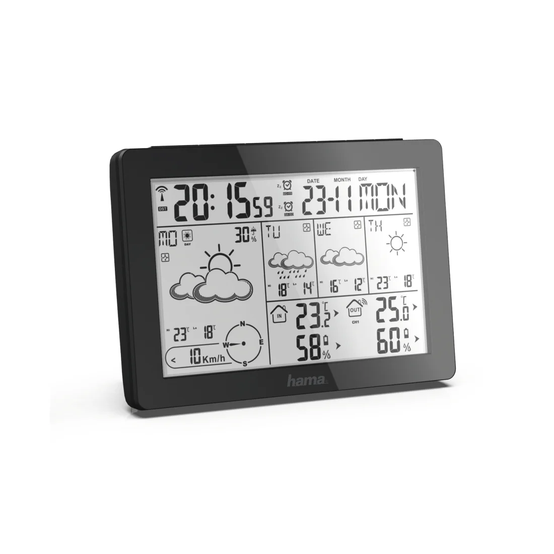 Hama Meteotime Schwarz Akku Wetterstationen