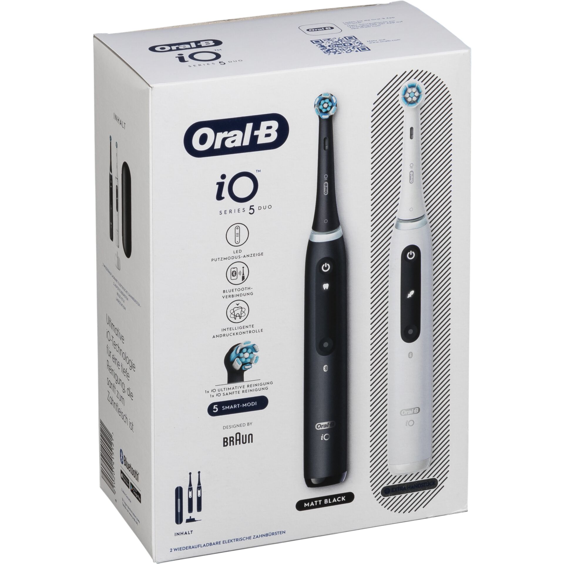 Oral B iO Series 5 Duo Black   White mit 2 Handstueck Zahnpflege