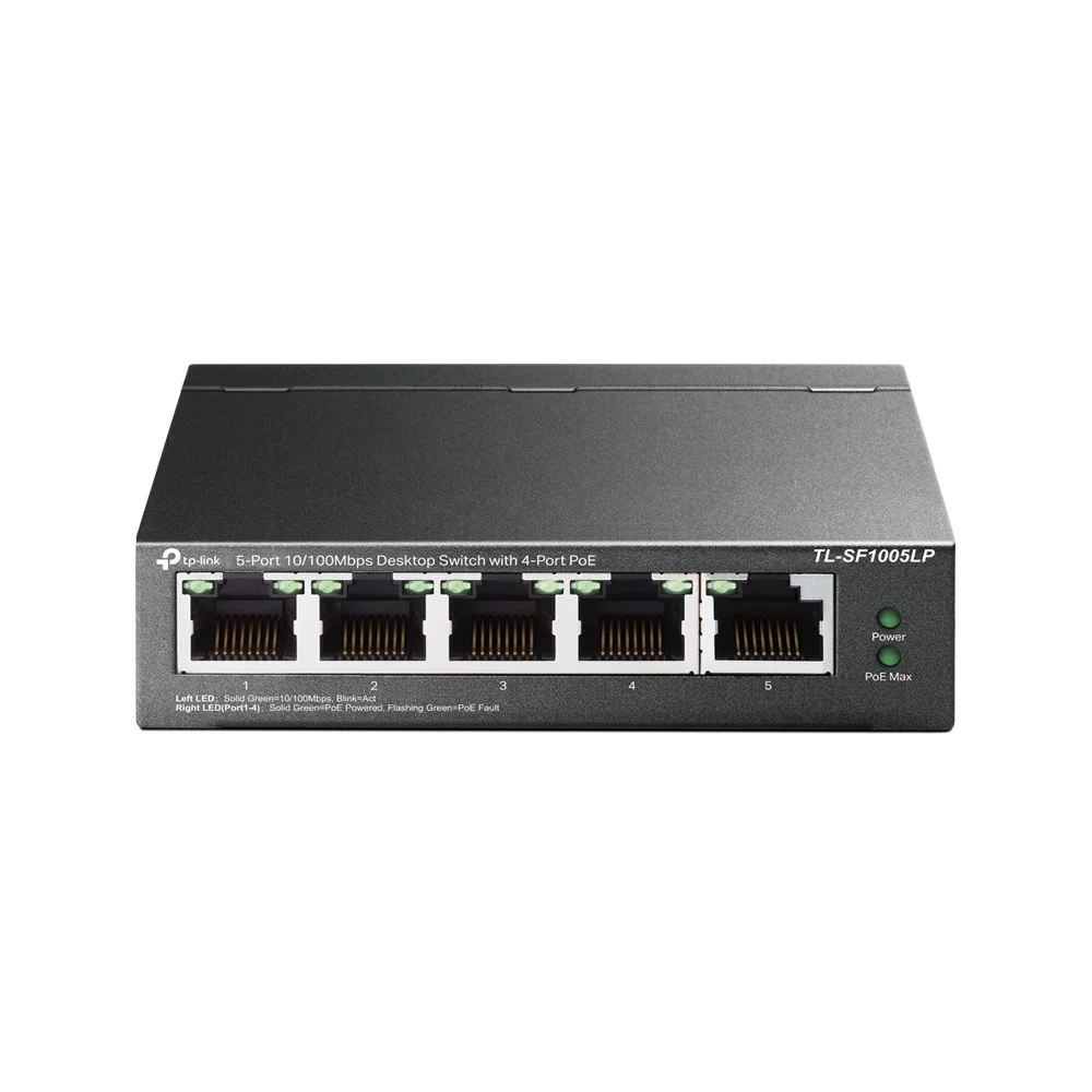 TP Link 5 Port 10 100Mbps Desktop Switch mit 4 Port PoE Switches
